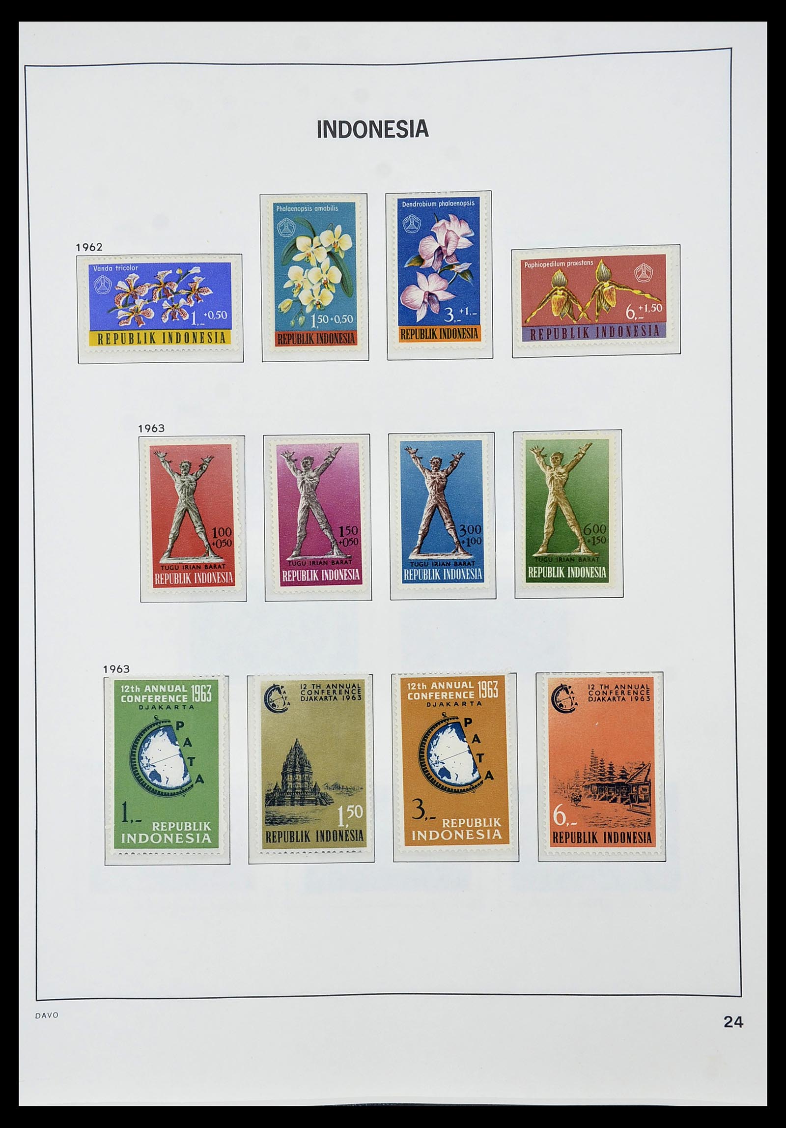 34596 026 - Postzegelverzameling 34596 Indonesië 1949-1991.