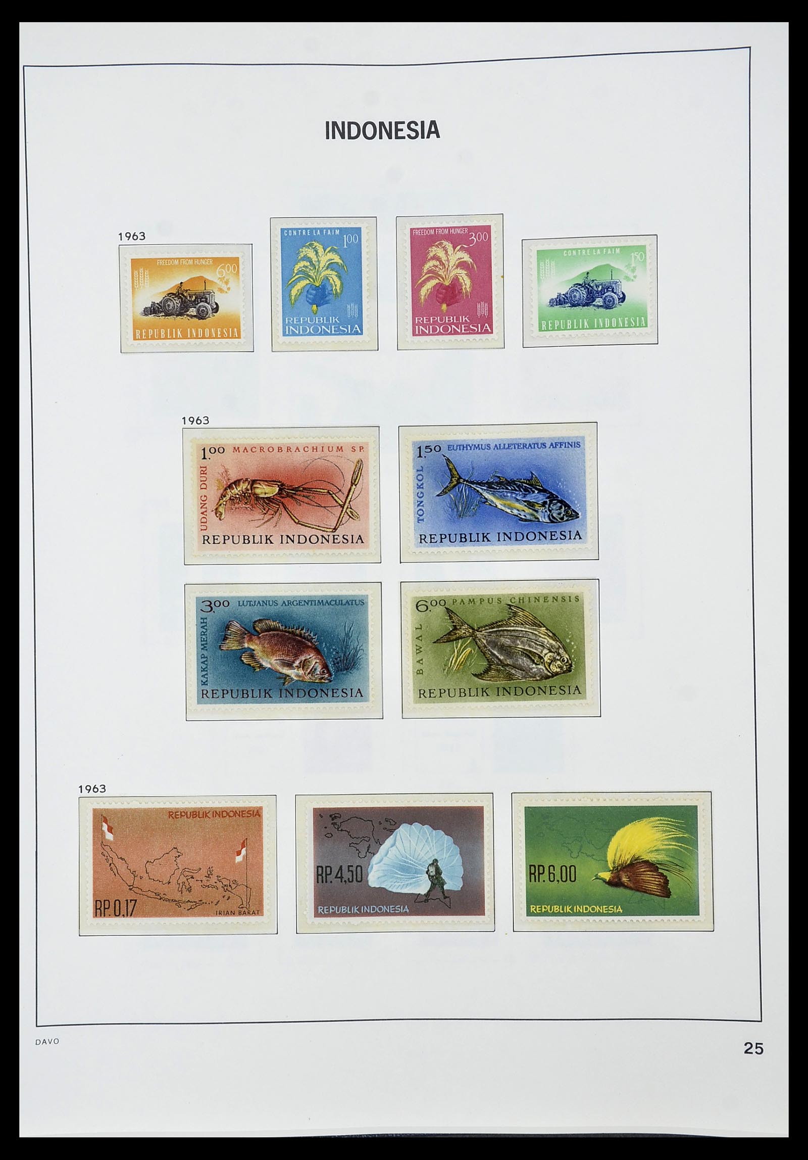 34596 027 - Postzegelverzameling 34596 Indonesië 1949-1991.