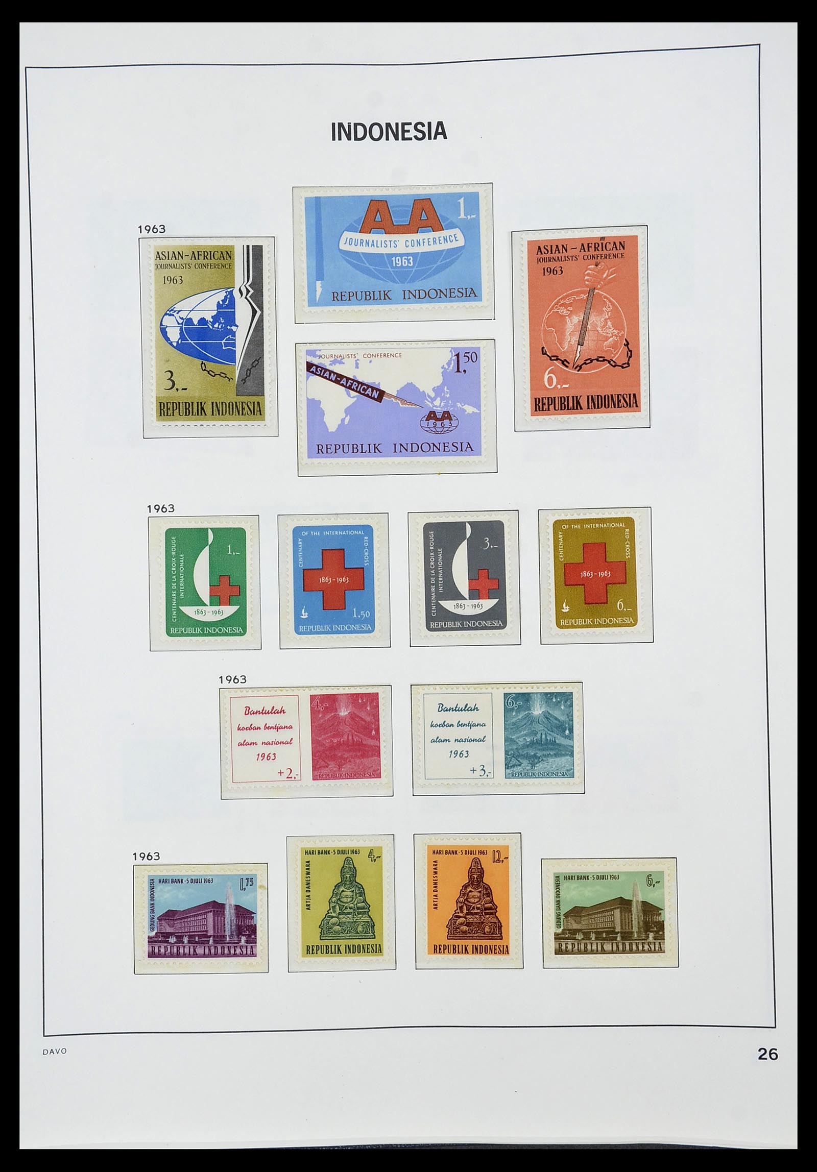 34596 028 - Postzegelverzameling 34596 Indonesië 1949-1991.
