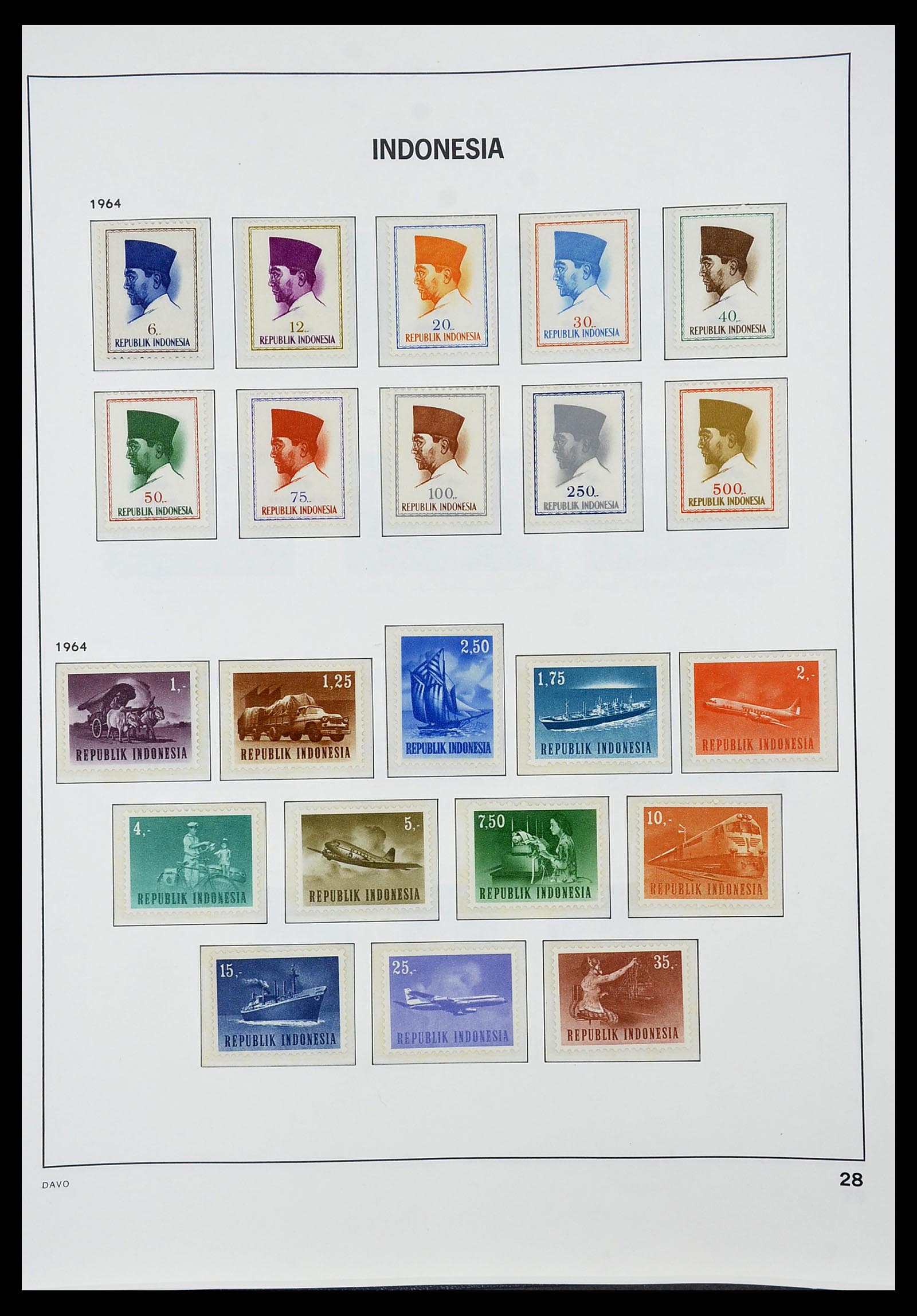 34596 030 - Postzegelverzameling 34596 Indonesië 1949-1991.