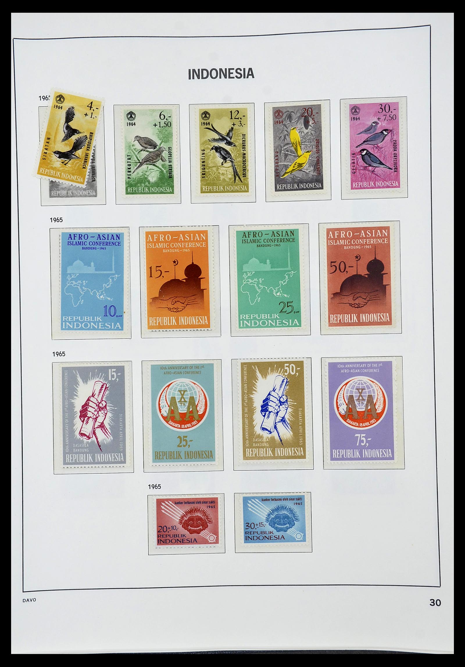34596 032 - Postzegelverzameling 34596 Indonesië 1949-1991.