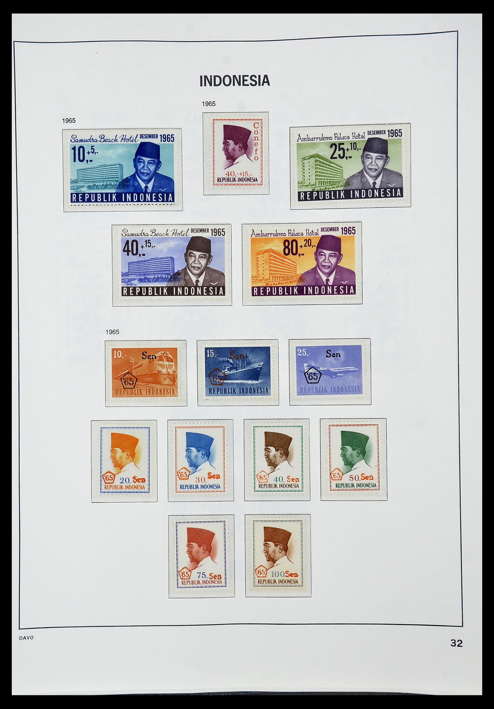 34596 034 - Postzegelverzameling 34596 Indonesië 1949-1991.