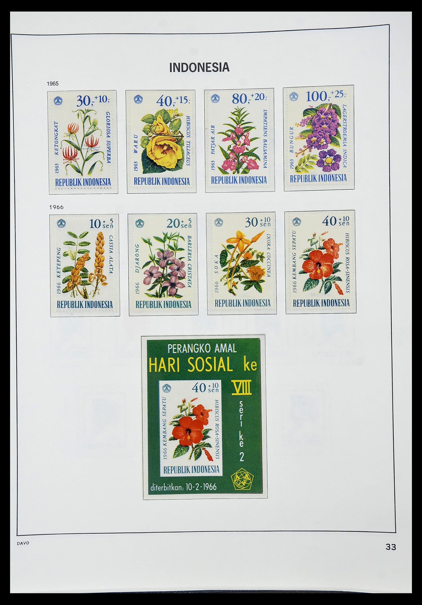 34596 035 - Postzegelverzameling 34596 Indonesië 1949-1991.
