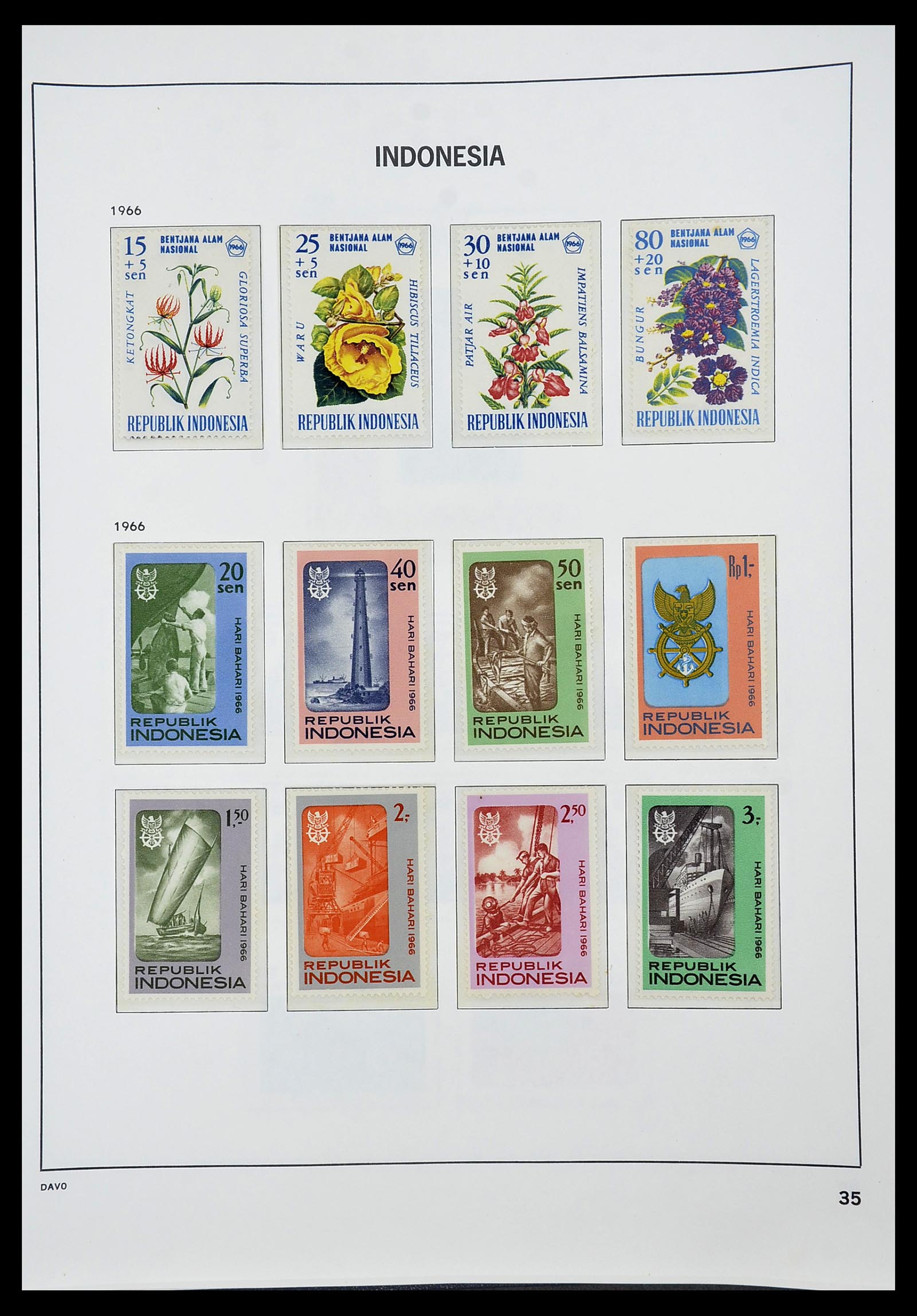 34596 037 - Postzegelverzameling 34596 Indonesië 1949-1991.