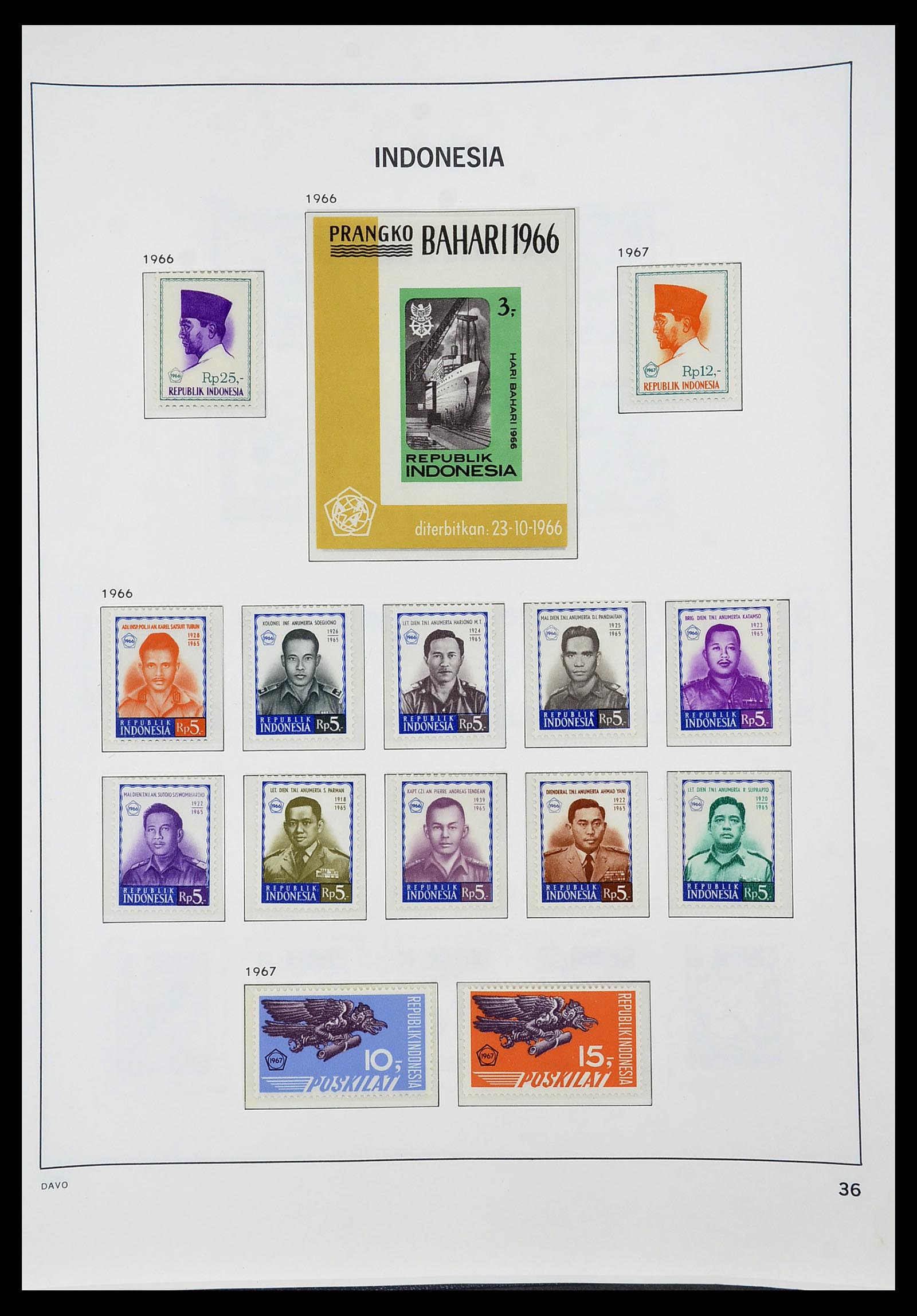 34596 038 - Postzegelverzameling 34596 Indonesië 1949-1991.