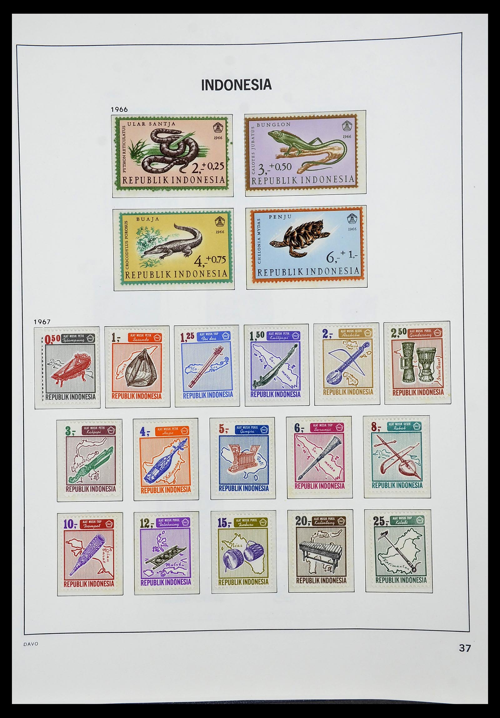 34596 039 - Postzegelverzameling 34596 Indonesië 1949-1991.