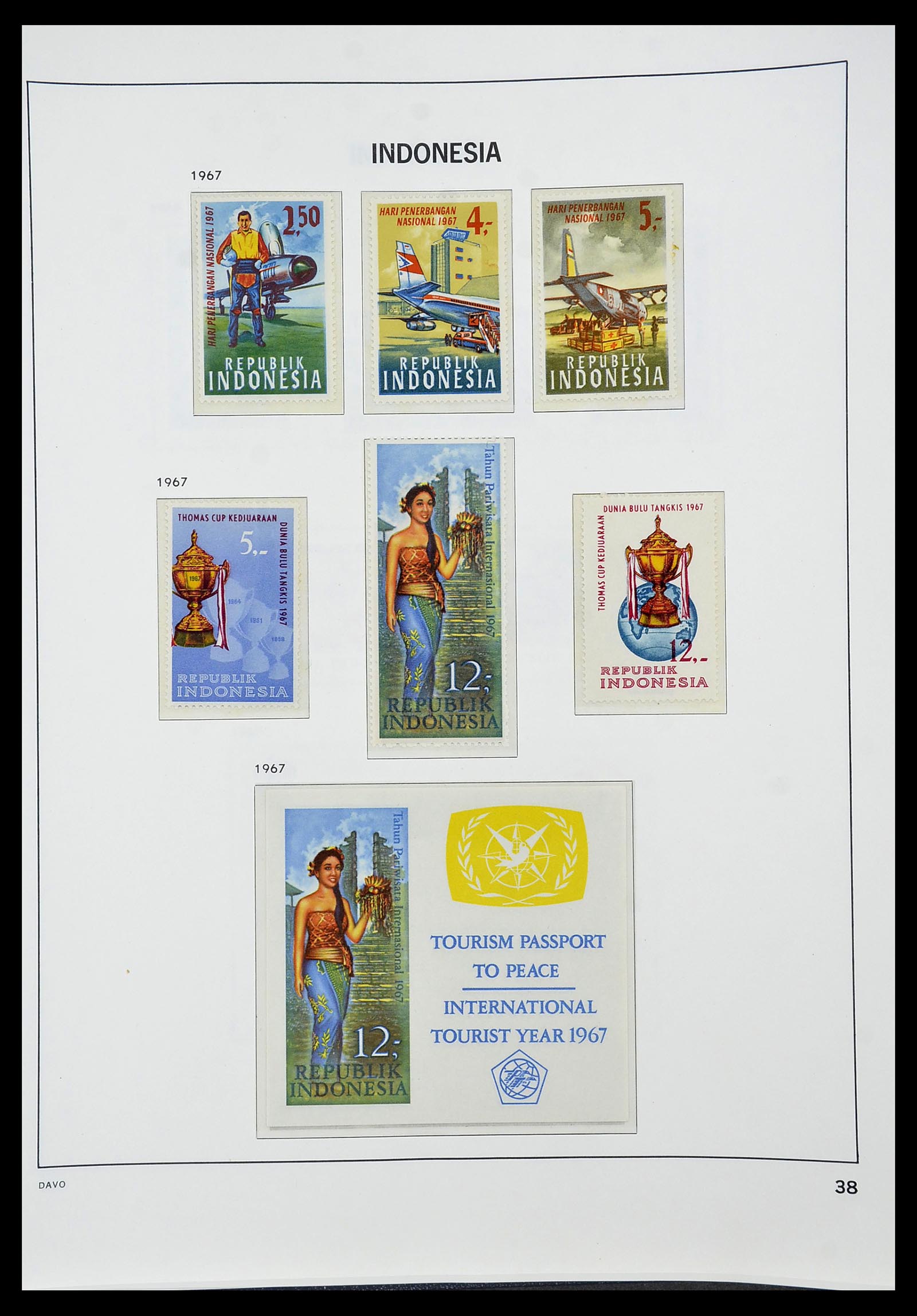 34596 040 - Postzegelverzameling 34596 Indonesië 1949-1991.