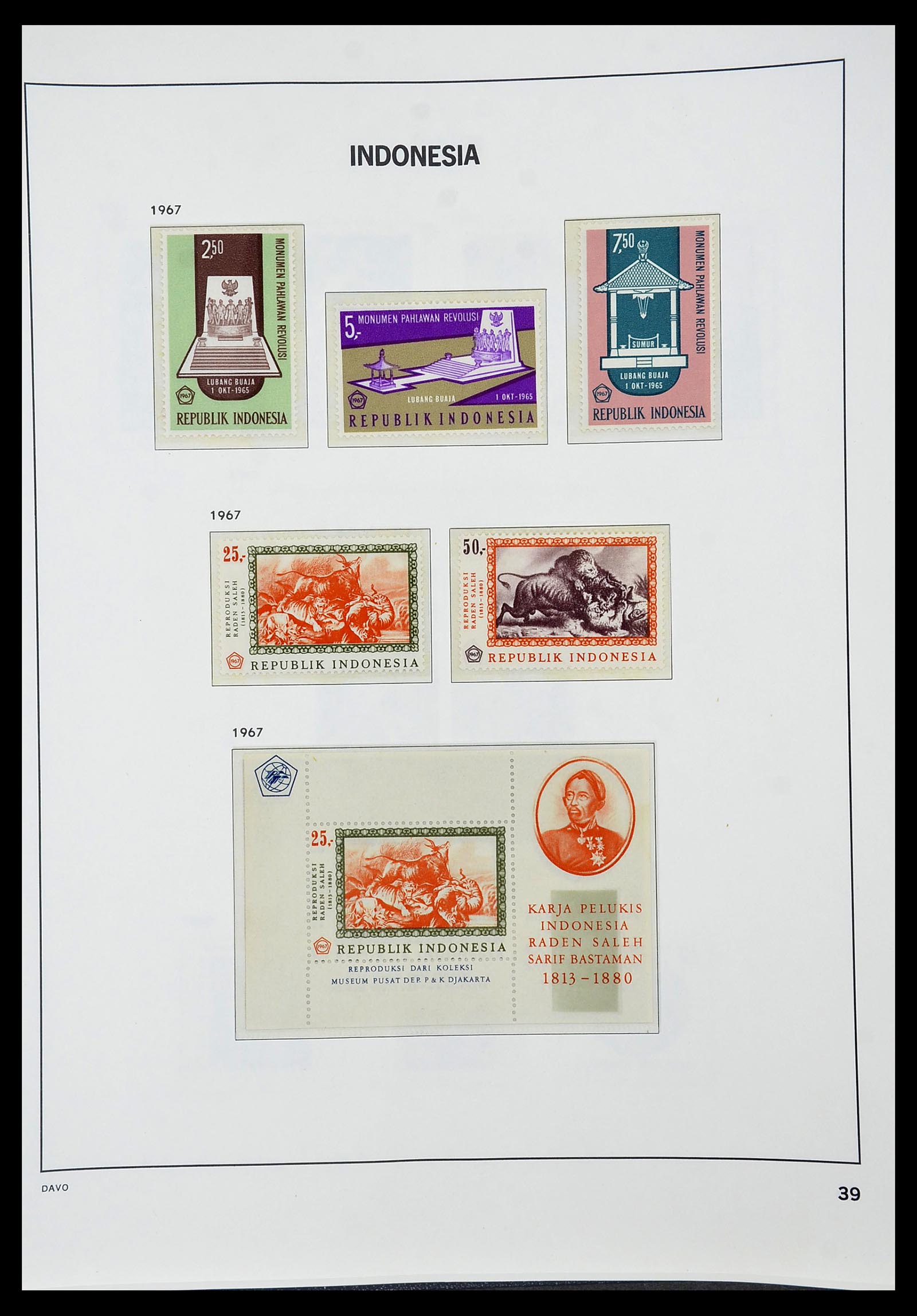 34596 041 - Postzegelverzameling 34596 Indonesië 1949-1991.