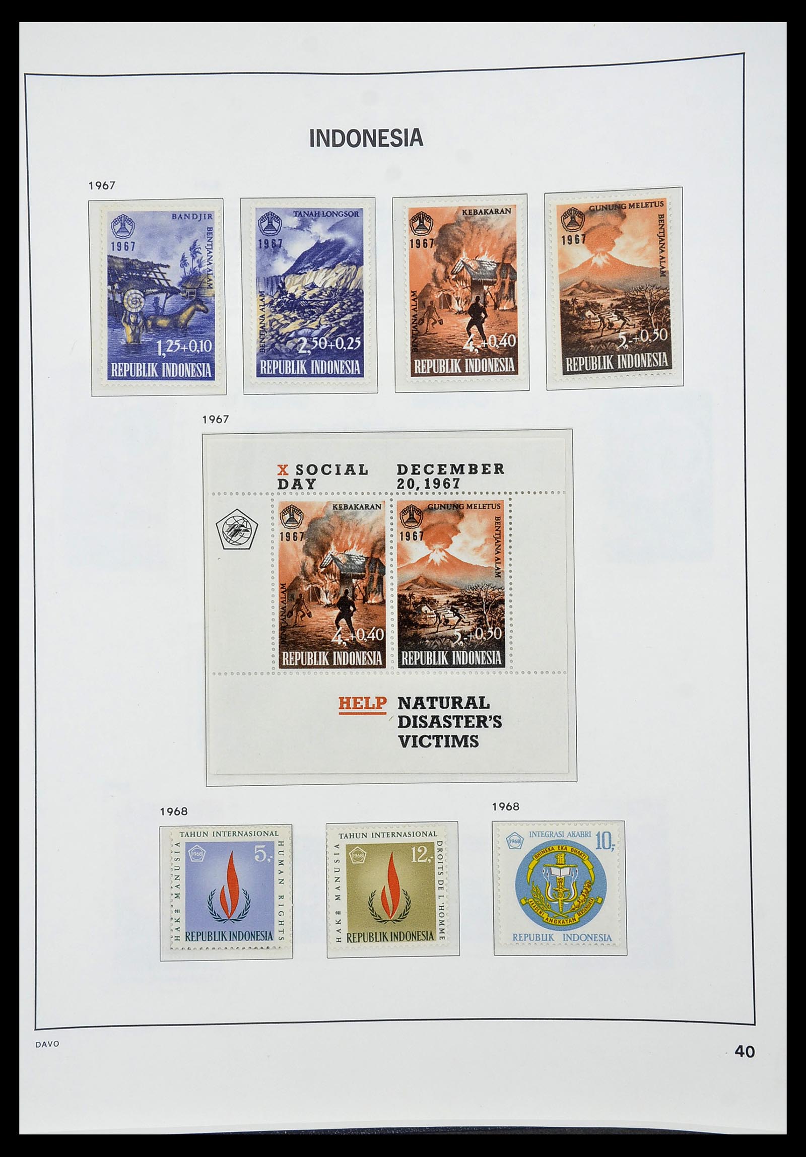 34596 042 - Postzegelverzameling 34596 Indonesië 1949-1991.