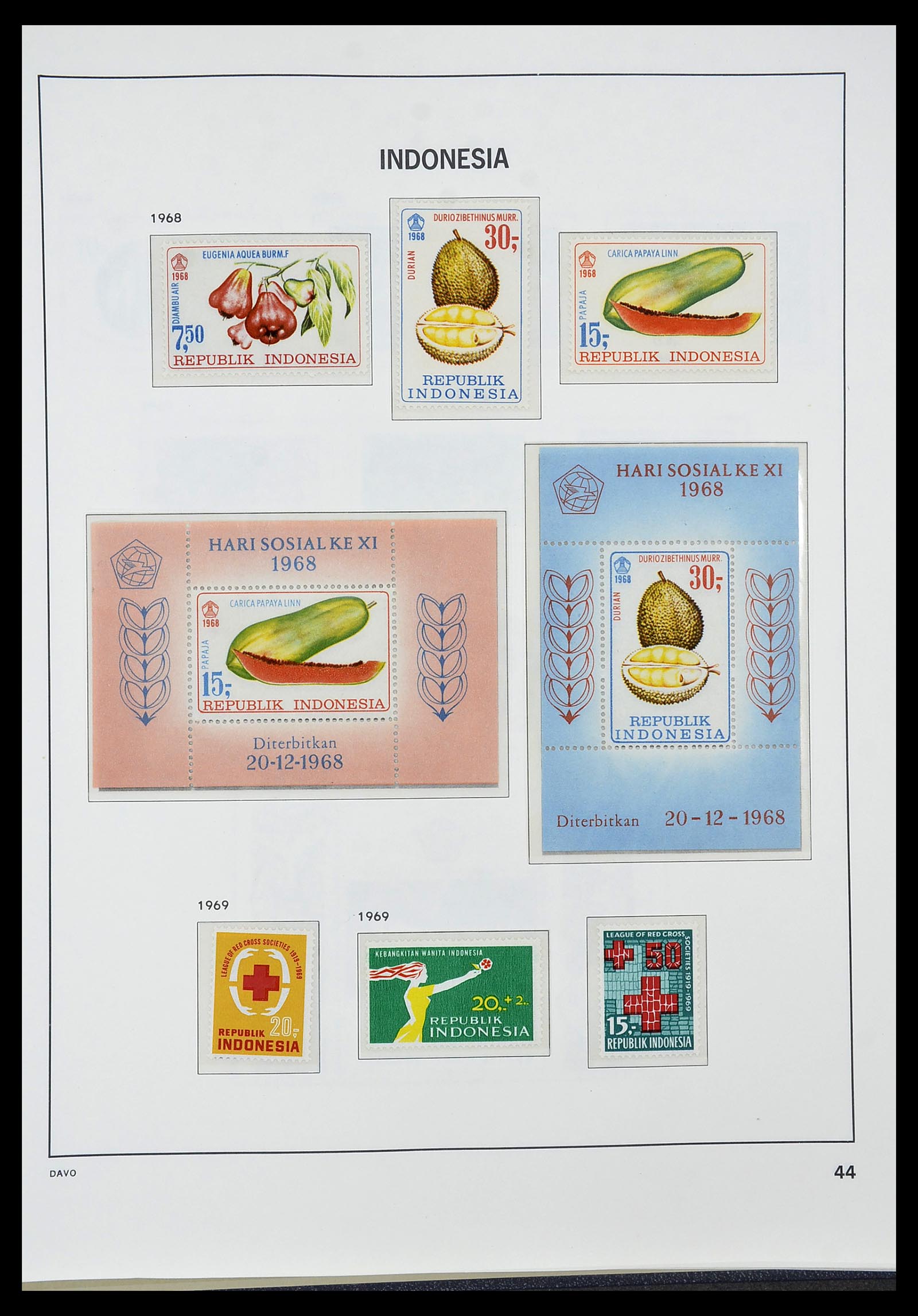 34596 046 - Postzegelverzameling 34596 Indonesië 1949-1991.