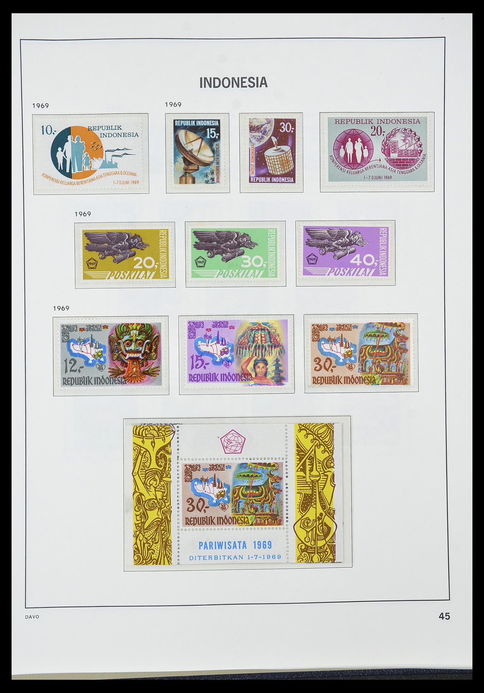 34596 047 - Postzegelverzameling 34596 Indonesië 1949-1991.