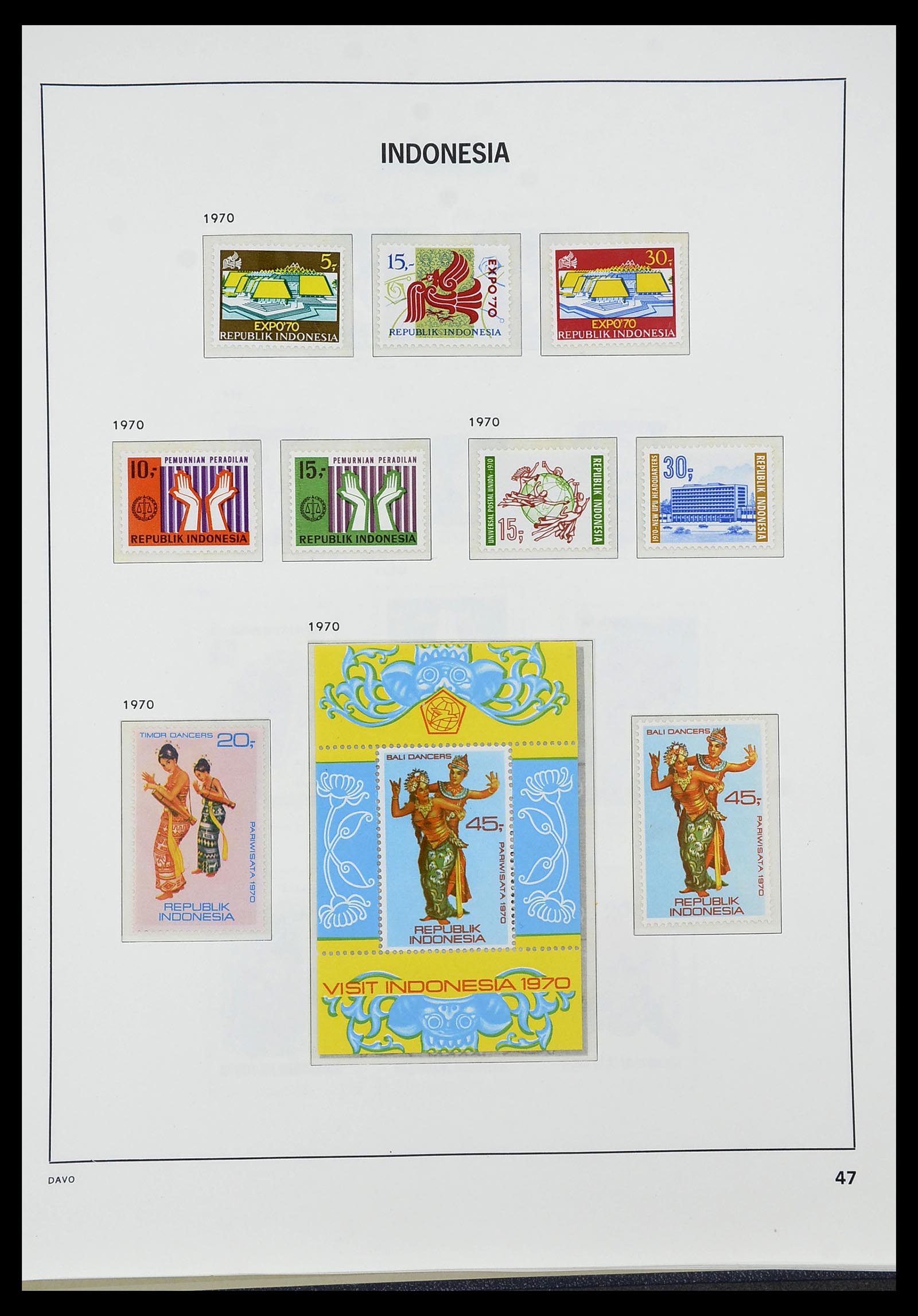 34596 049 - Postzegelverzameling 34596 Indonesië 1949-1991.