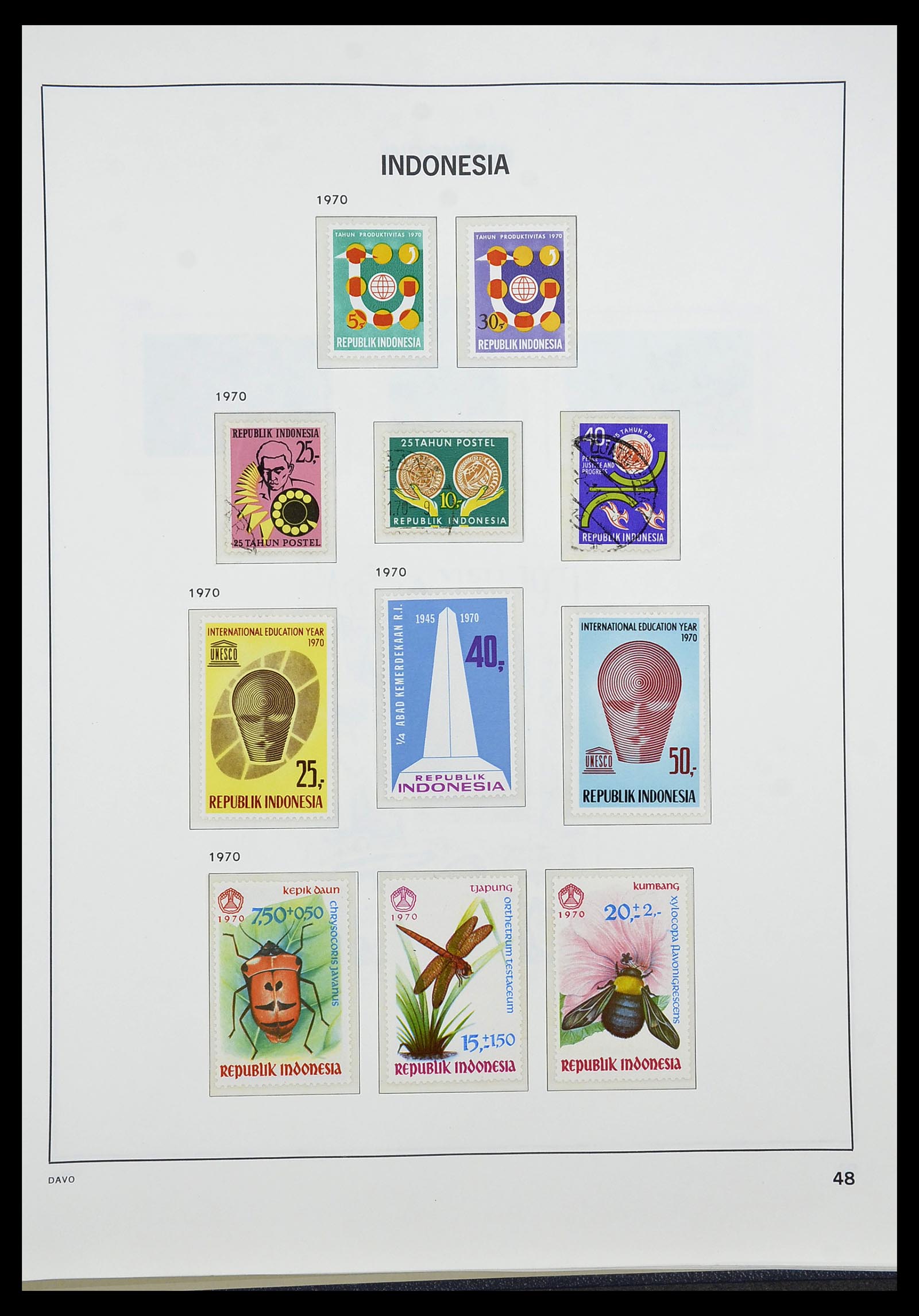 34596 050 - Postzegelverzameling 34596 Indonesië 1949-1991.