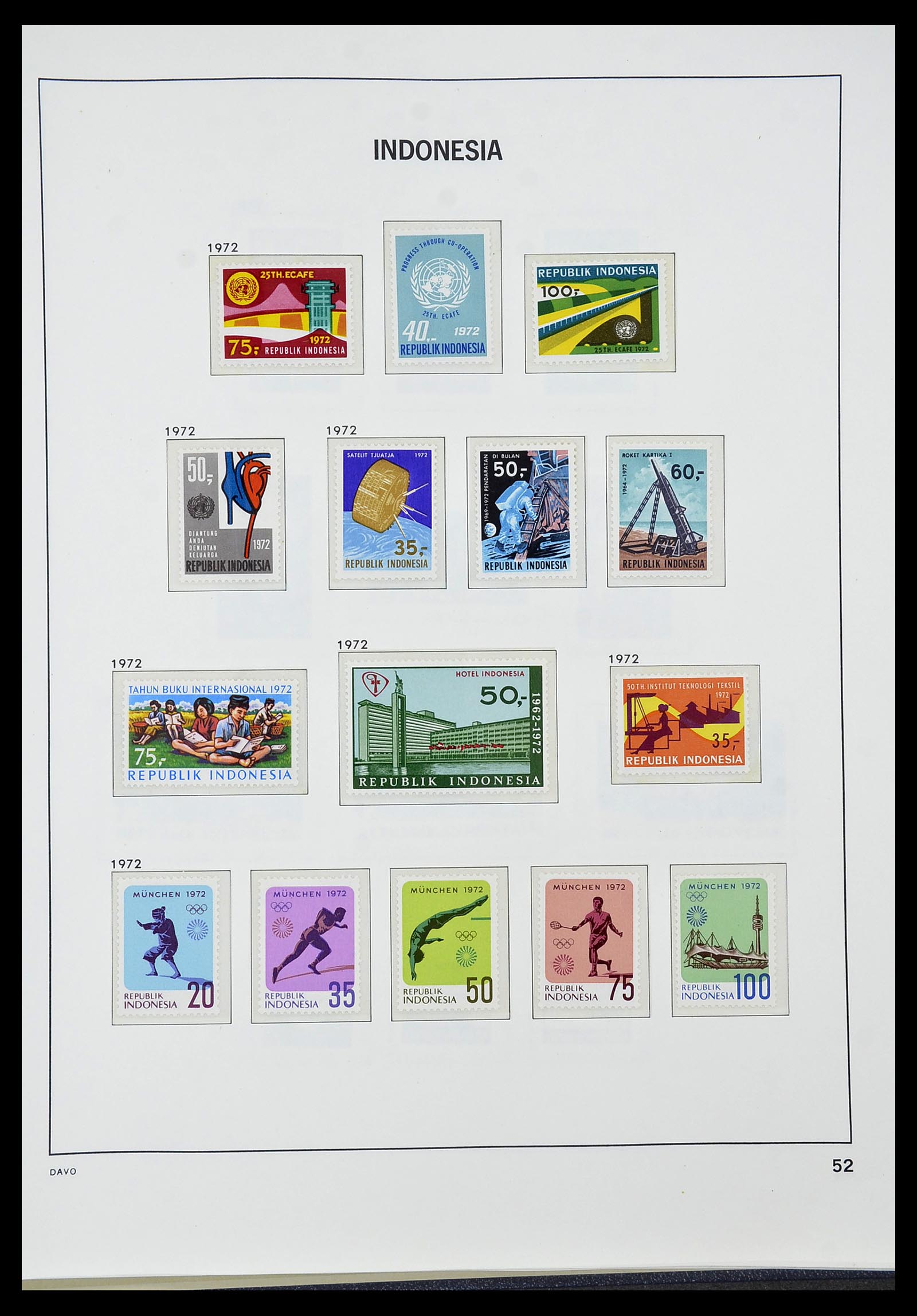 34596 054 - Postzegelverzameling 34596 Indonesië 1949-1991.