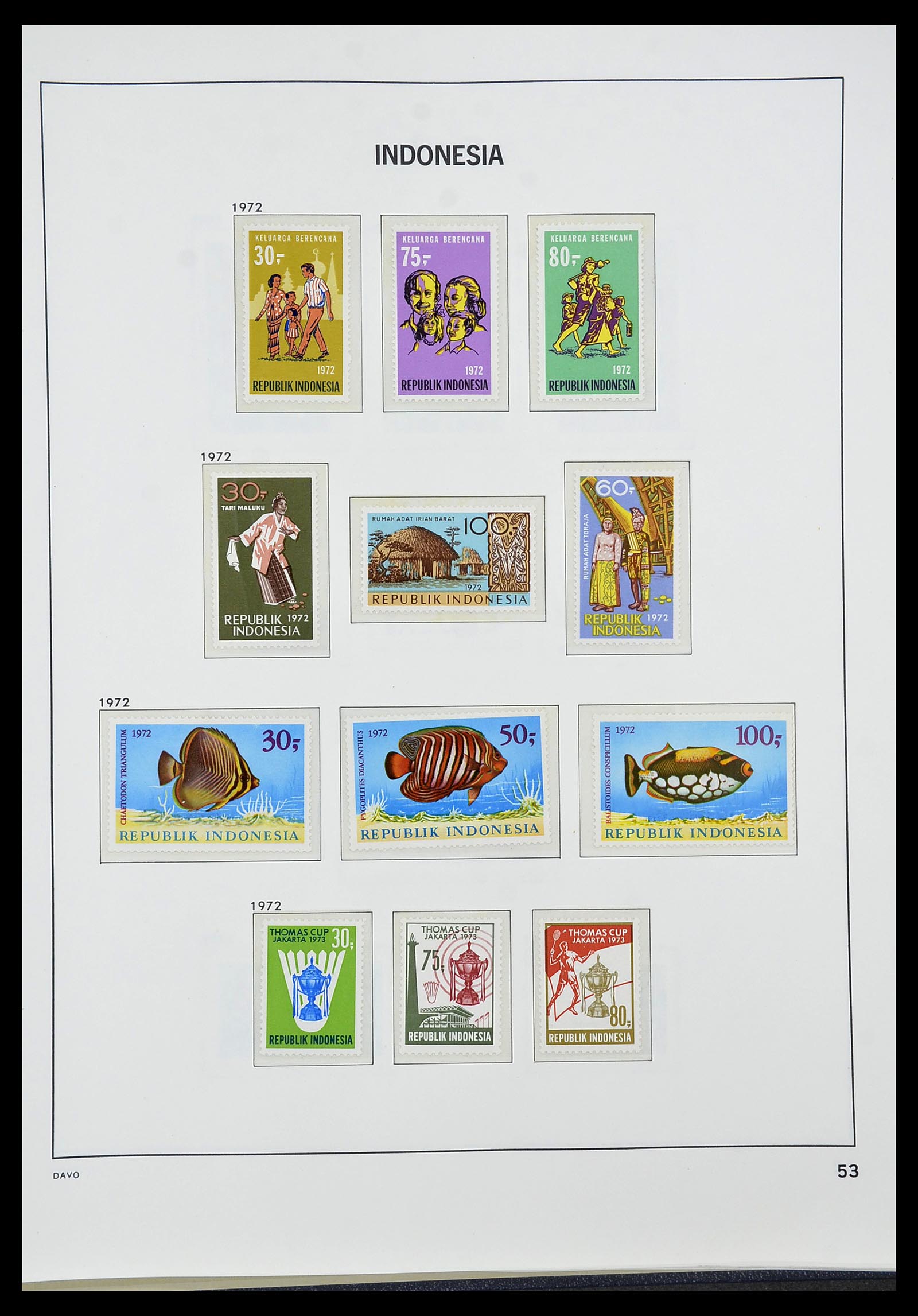34596 055 - Postzegelverzameling 34596 Indonesië 1949-1991.