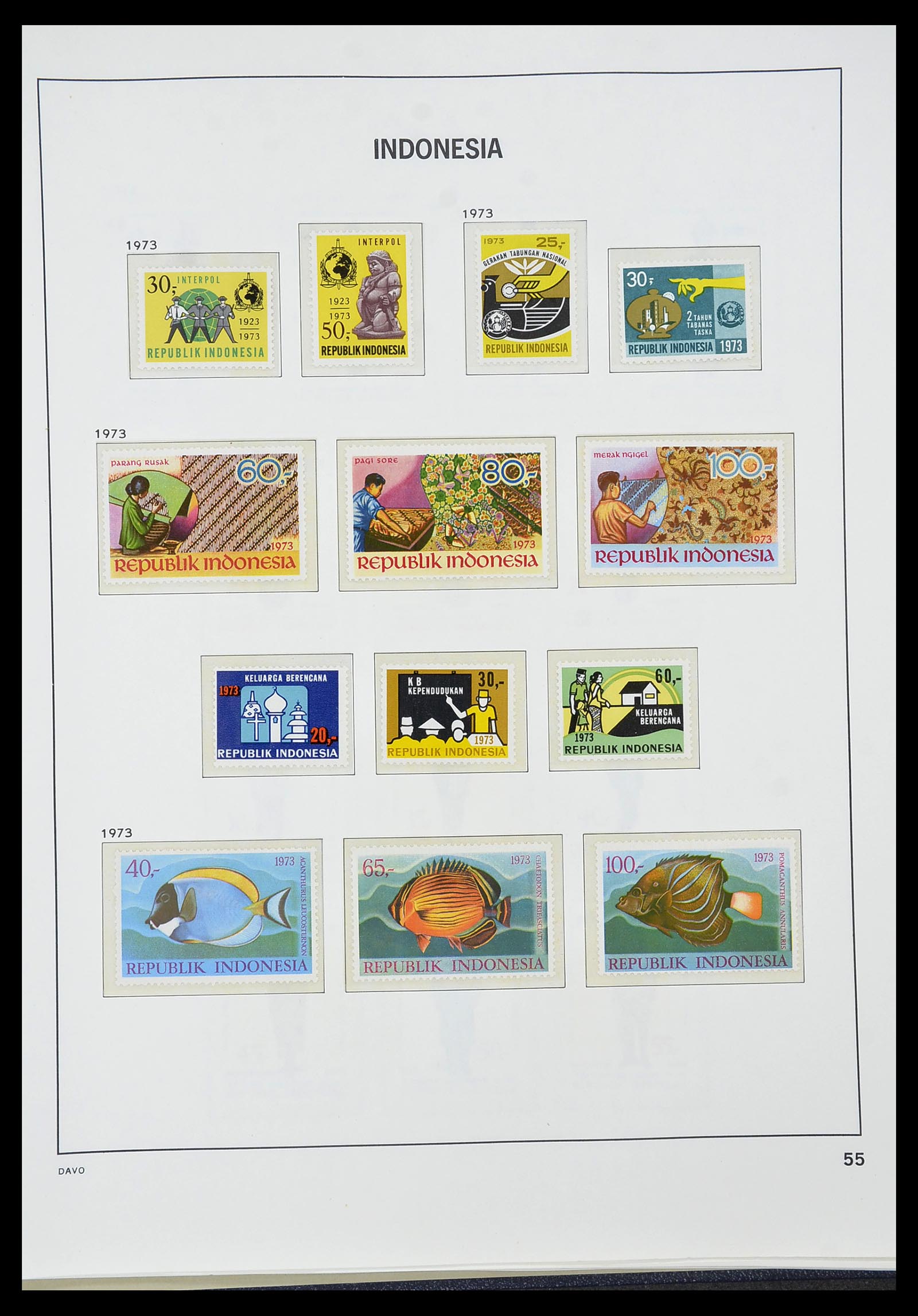 34596 057 - Postzegelverzameling 34596 Indonesië 1949-1991.