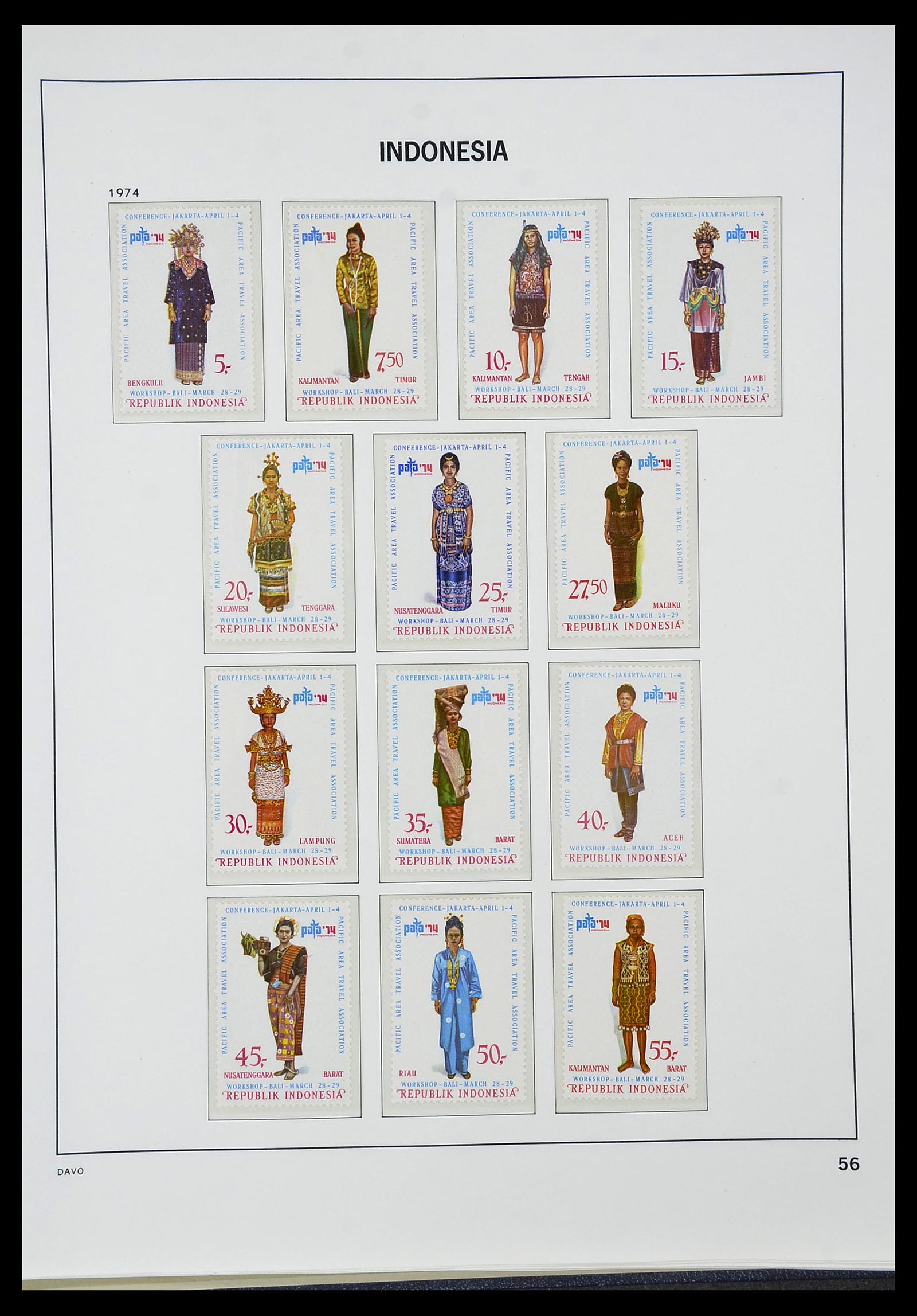 34596 058 - Postzegelverzameling 34596 Indonesië 1949-1991.