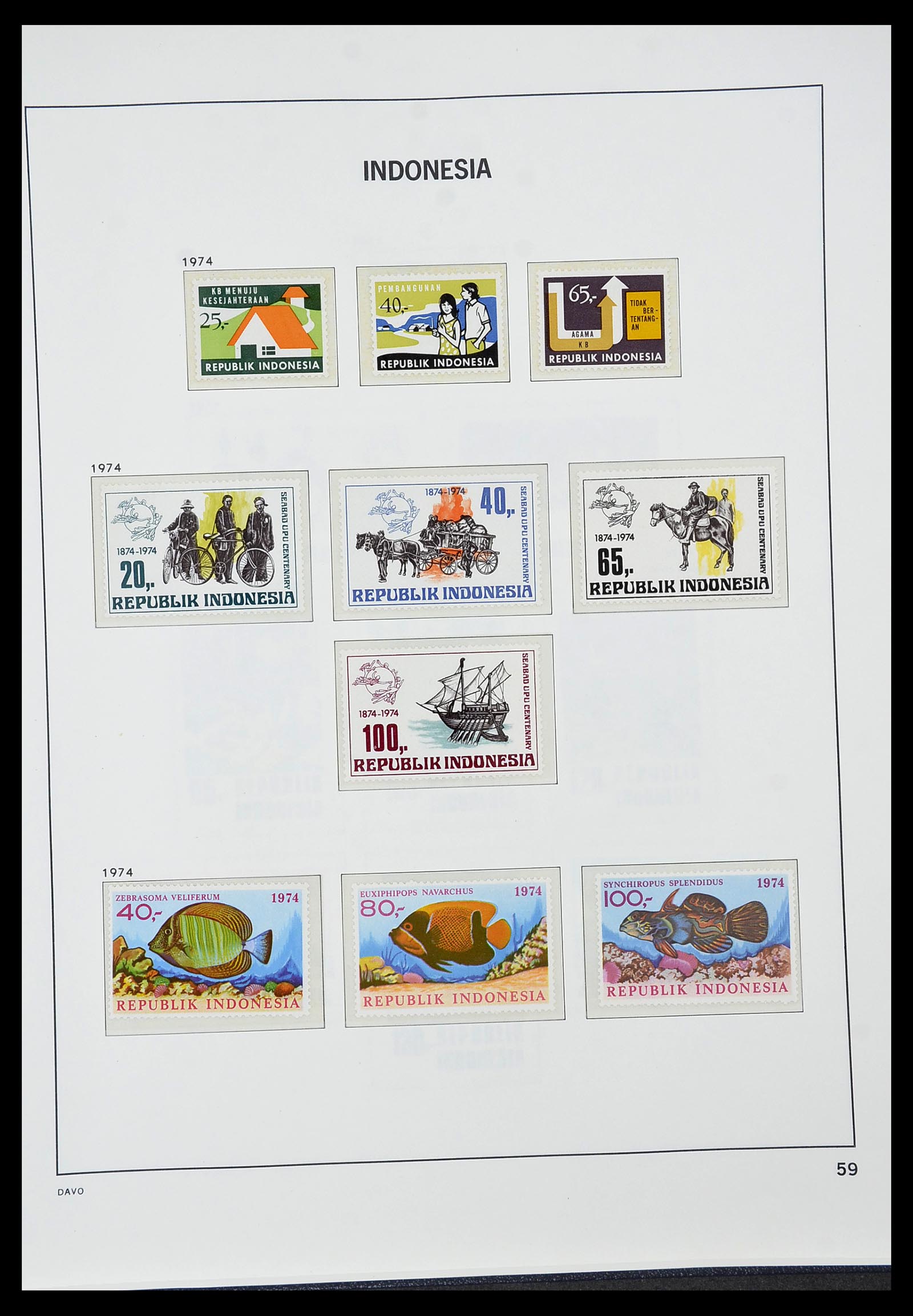 34596 061 - Postzegelverzameling 34596 Indonesië 1949-1991.