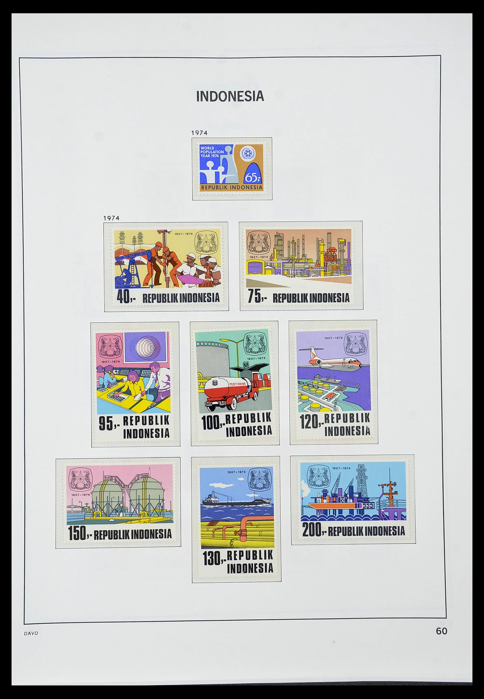 34596 062 - Postzegelverzameling 34596 Indonesië 1949-1991.