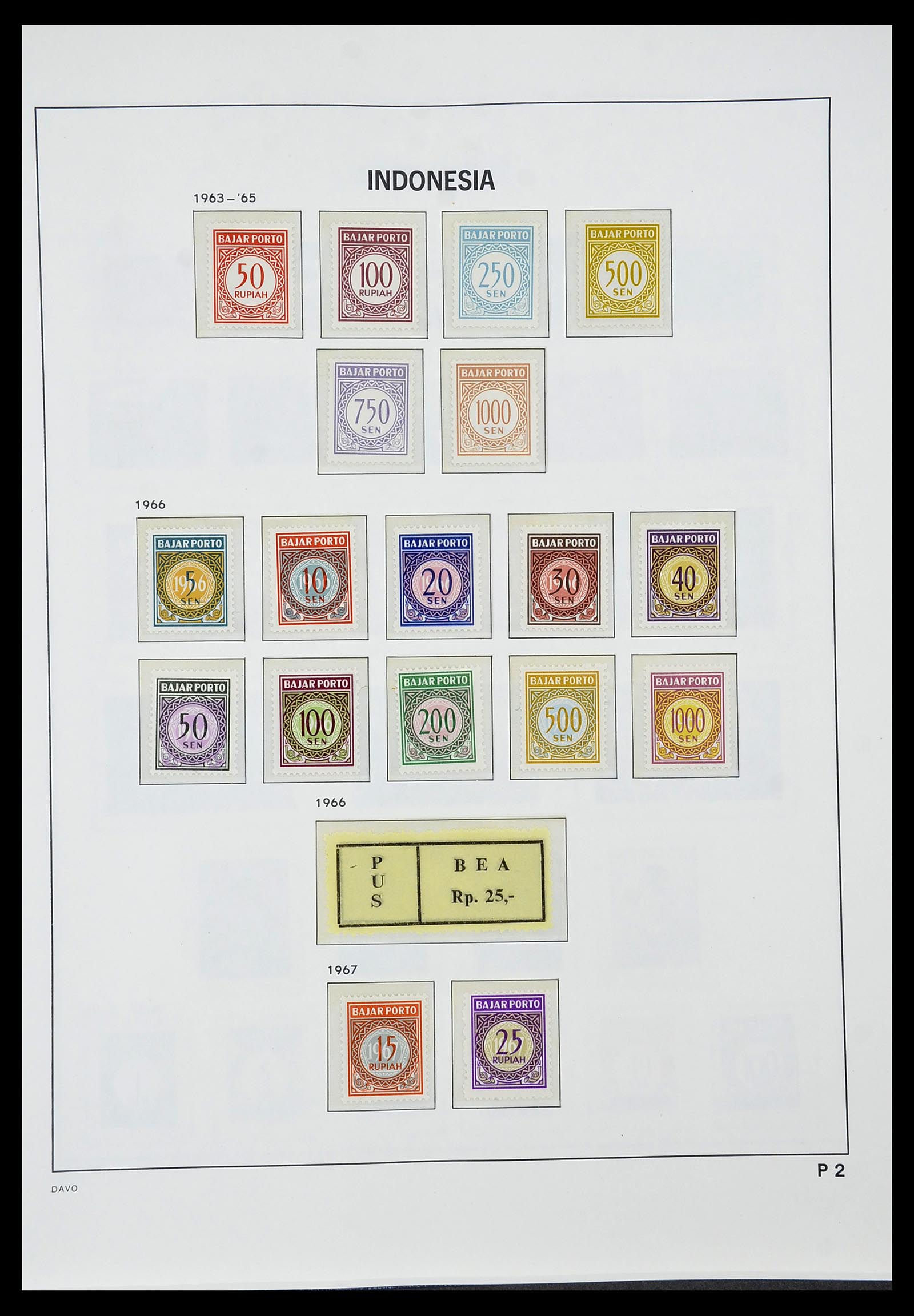 34596 064 - Postzegelverzameling 34596 Indonesië 1949-1991.