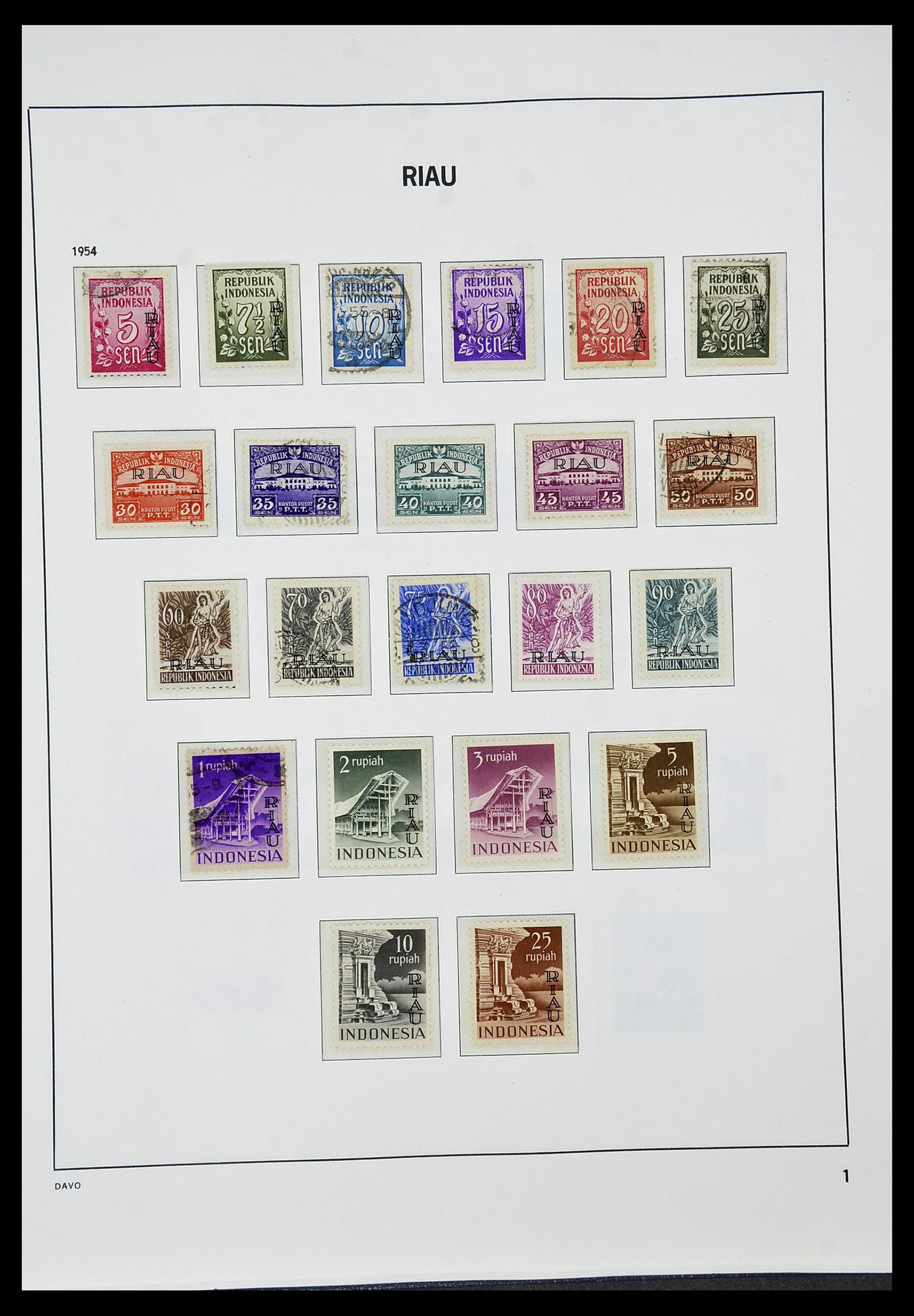 34596 068 - Postzegelverzameling 34596 Indonesië 1949-1991.