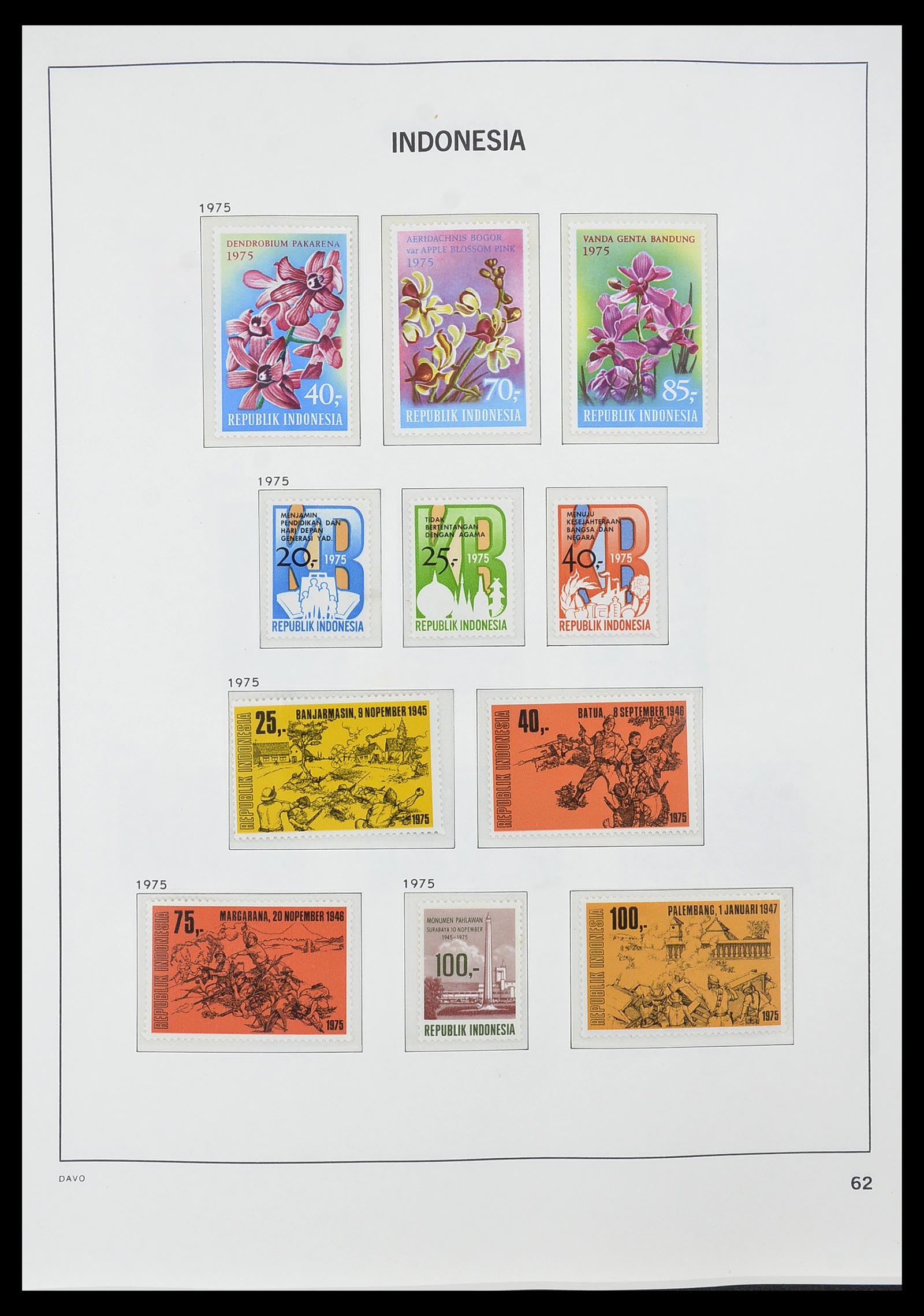 34596 071 - Postzegelverzameling 34596 Indonesië 1949-1991.