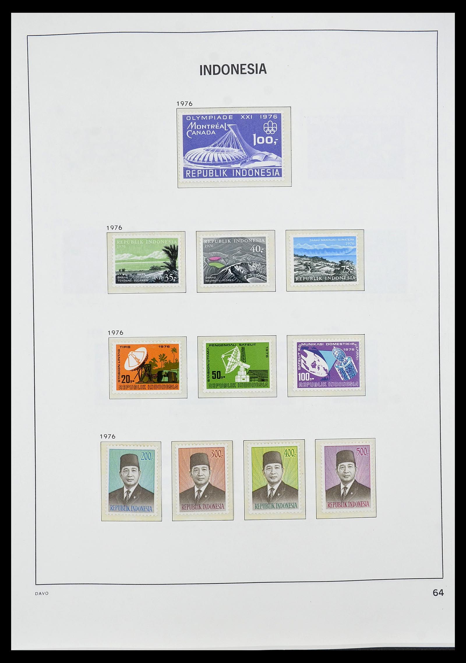 34596 073 - Postzegelverzameling 34596 Indonesië 1949-1991.