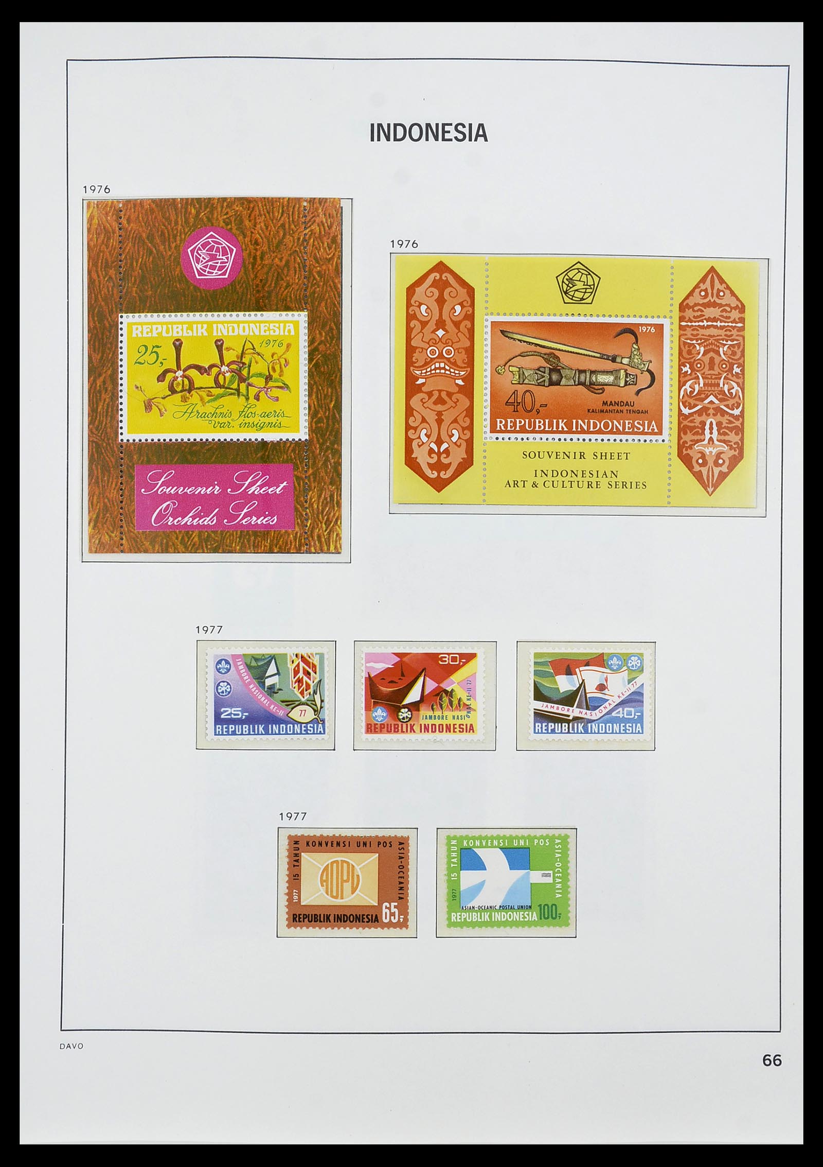 34596 075 - Postzegelverzameling 34596 Indonesië 1949-1991.