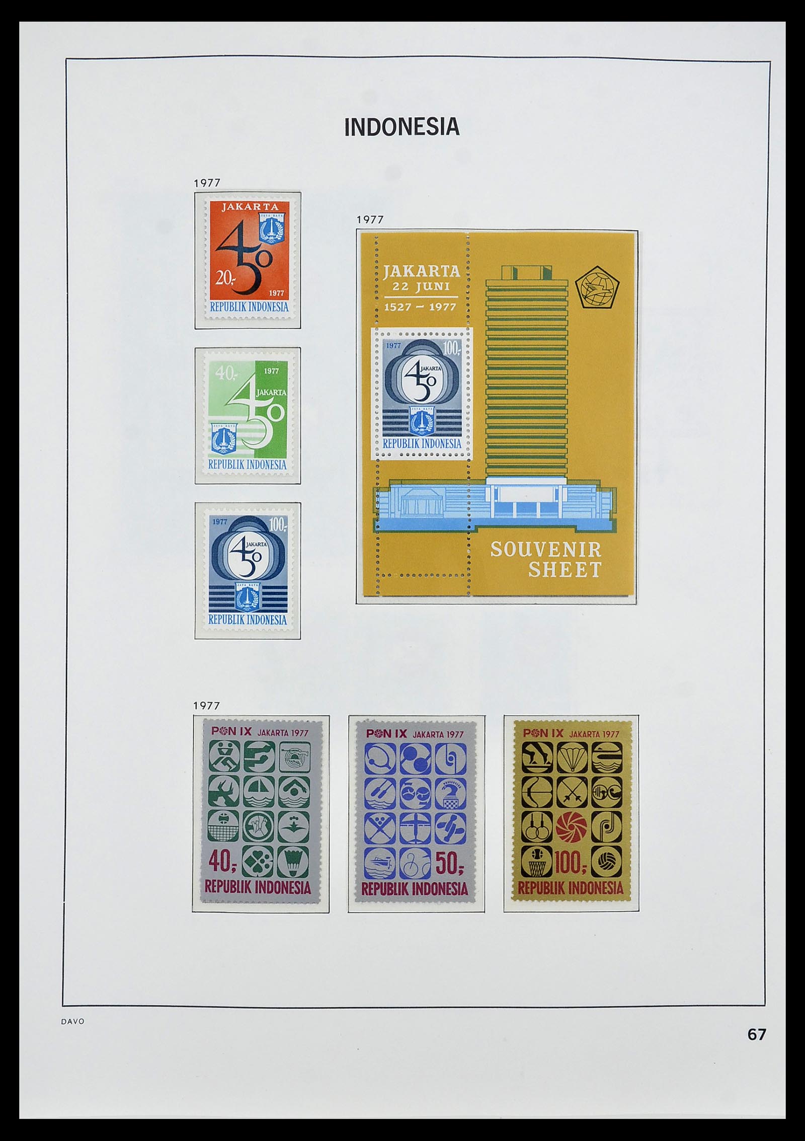 34596 076 - Postzegelverzameling 34596 Indonesië 1949-1991.