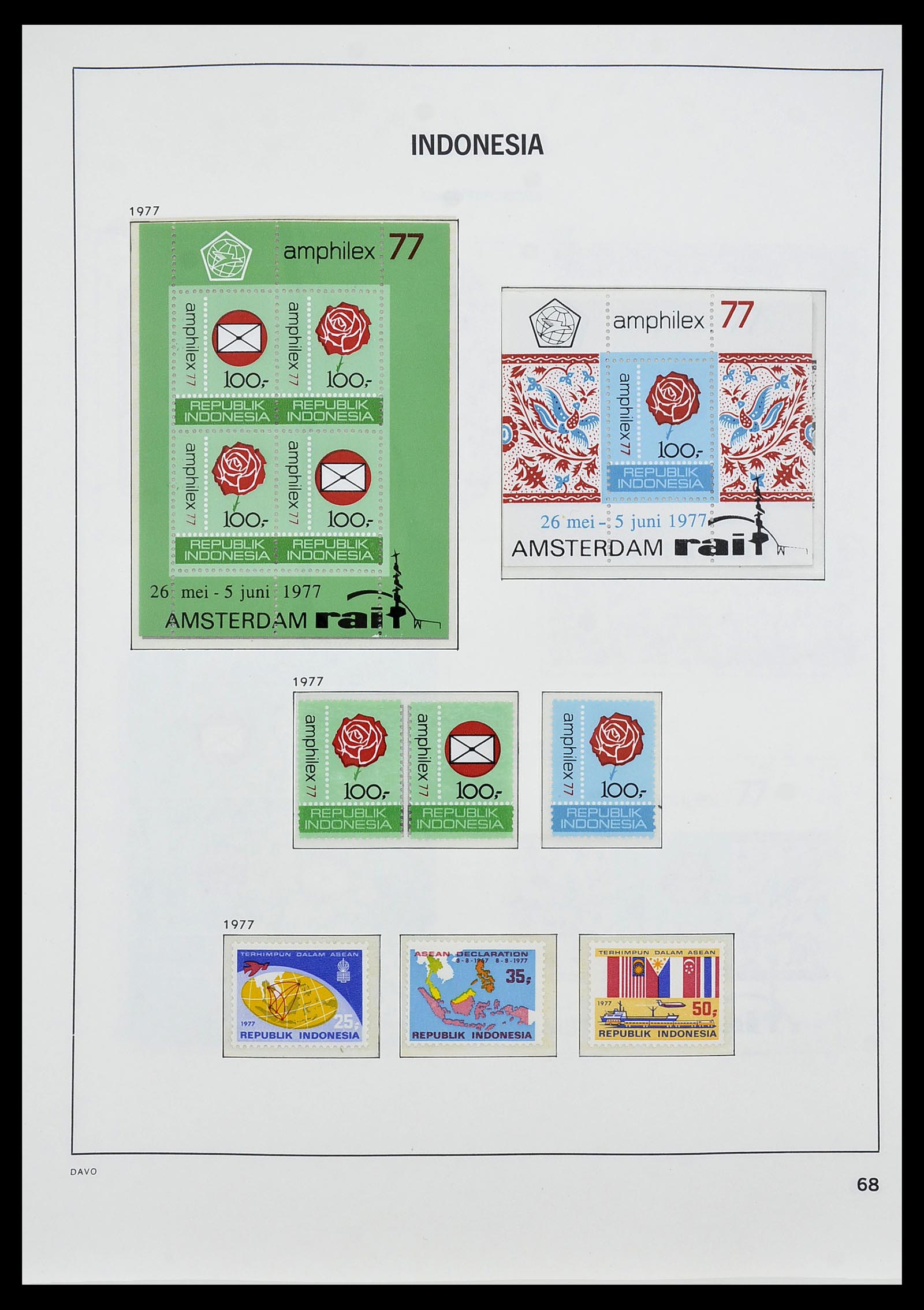 34596 077 - Postzegelverzameling 34596 Indonesië 1949-1991.
