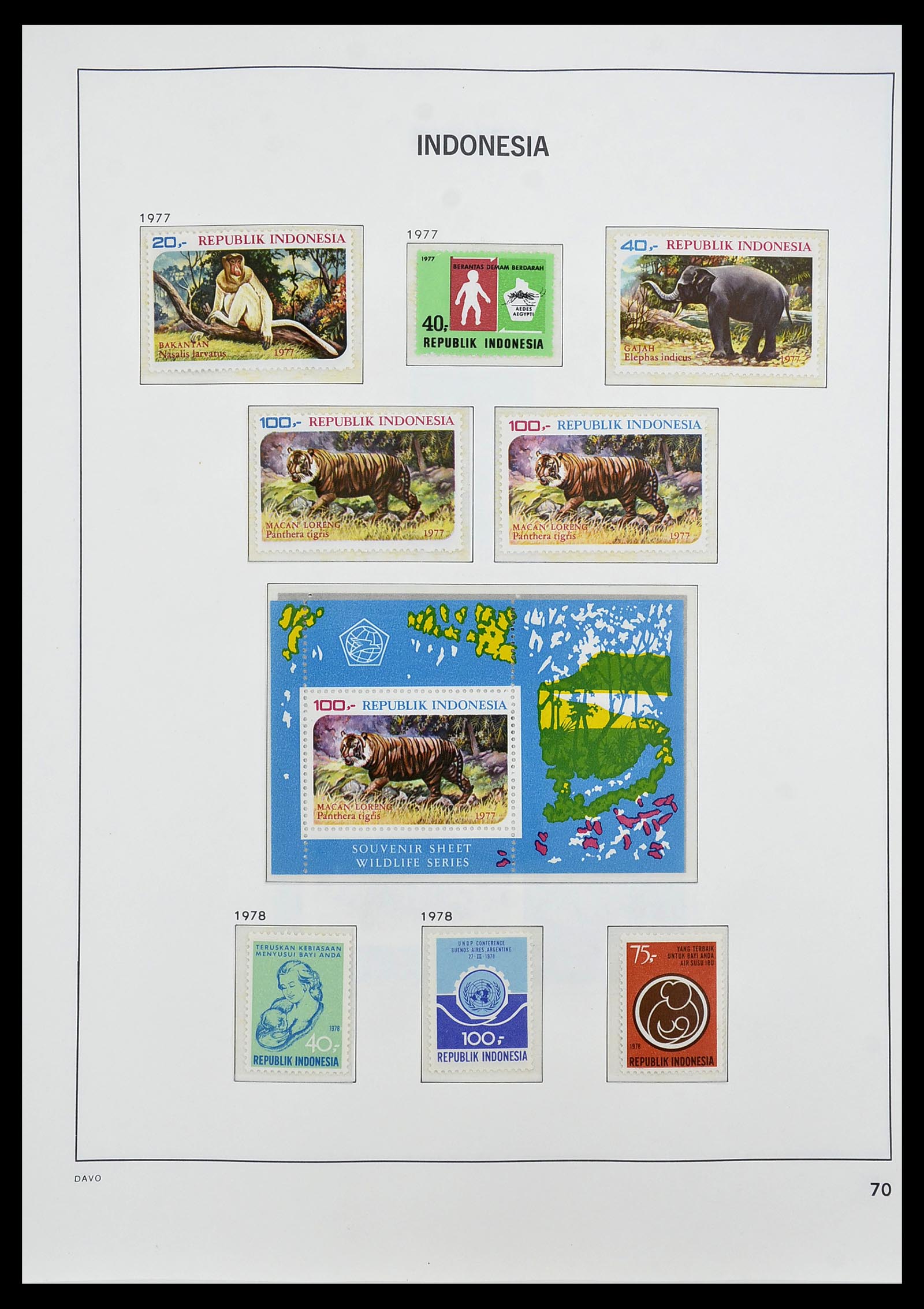 34596 081 - Postzegelverzameling 34596 Indonesië 1949-1991.
