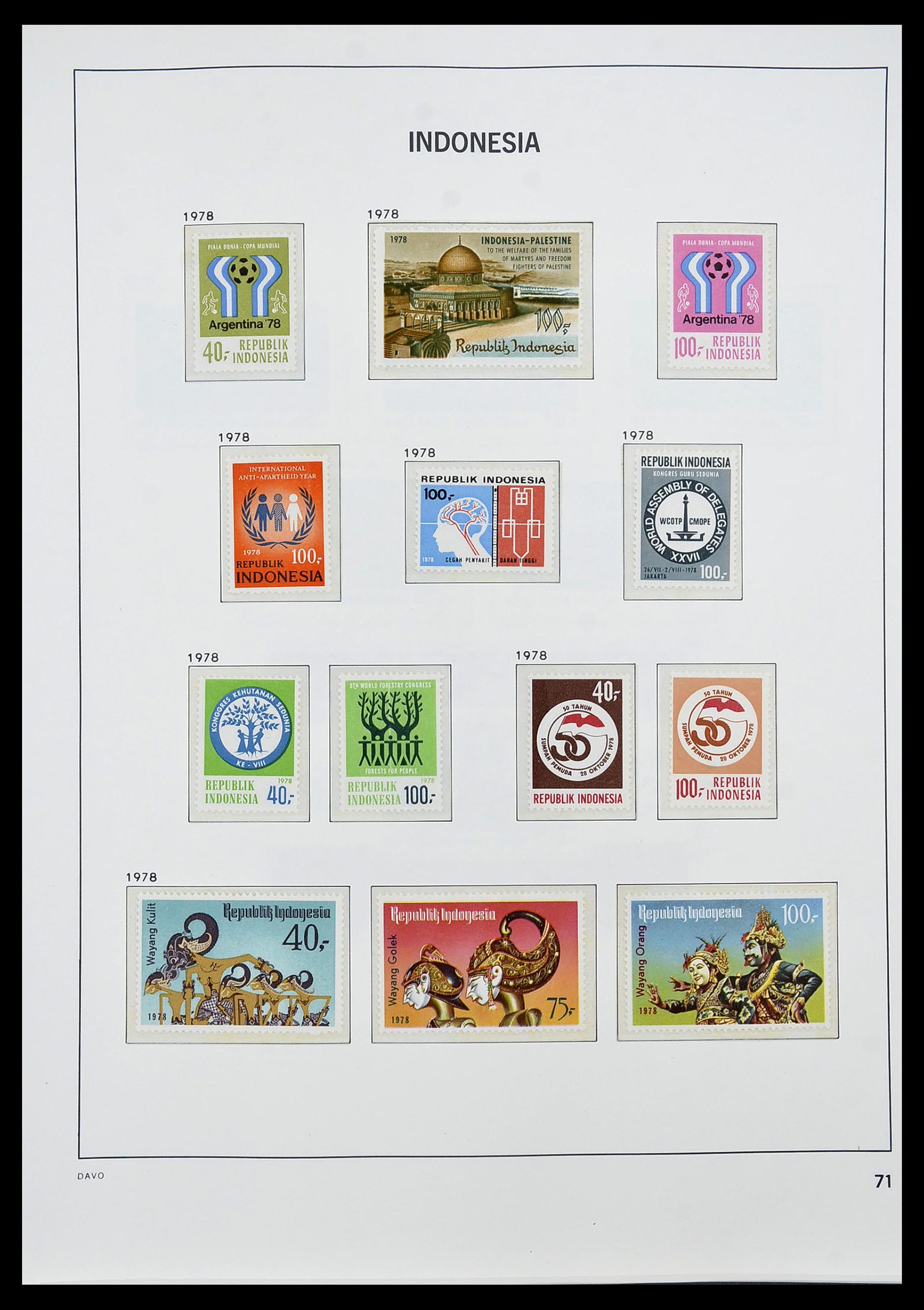 34596 082 - Postzegelverzameling 34596 Indonesië 1949-1991.