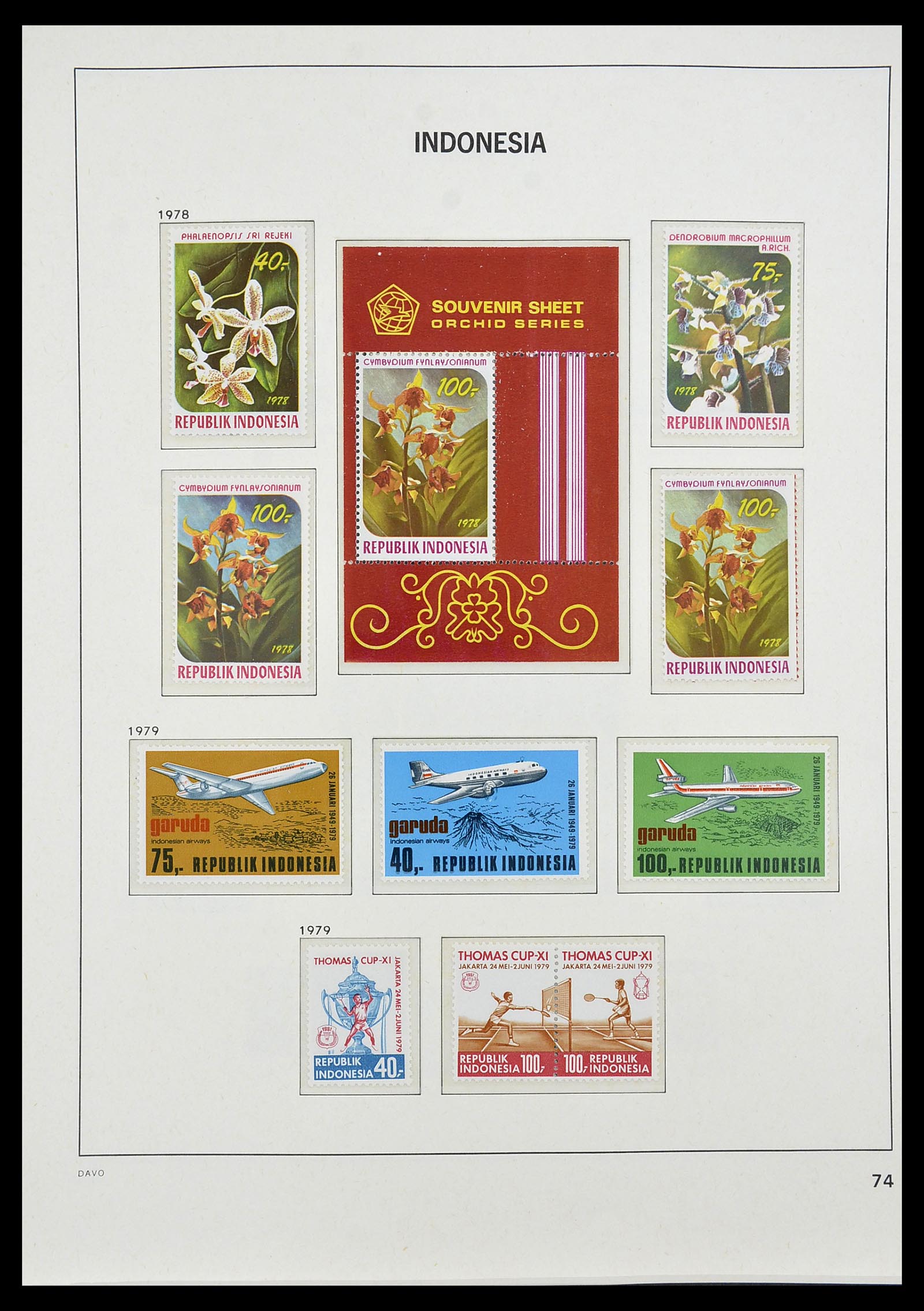 34596 085 - Postzegelverzameling 34596 Indonesië 1949-1991.