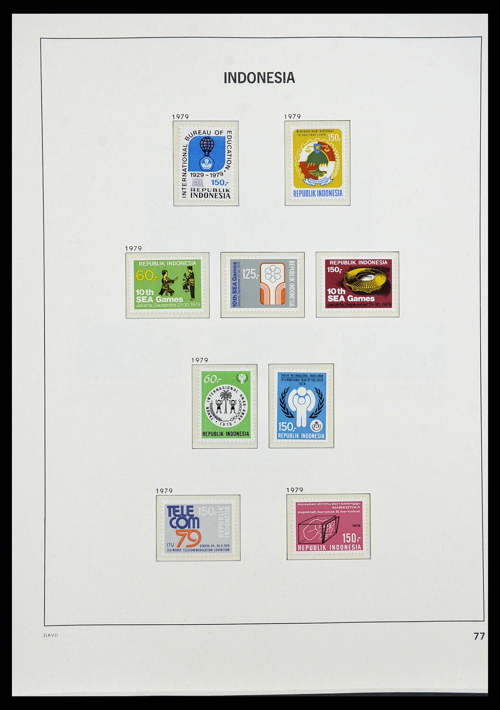 34596 088 - Postzegelverzameling 34596 Indonesië 1949-1991.