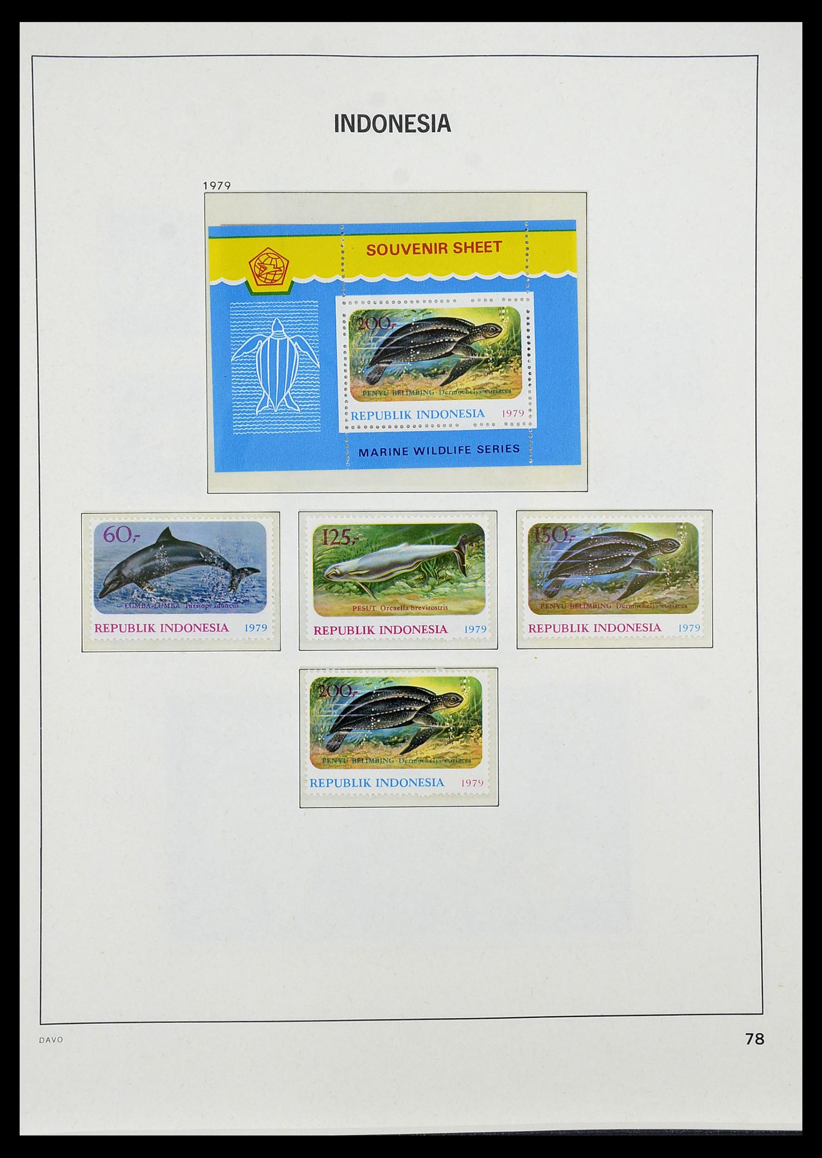 34596 089 - Postzegelverzameling 34596 Indonesië 1949-1991.
