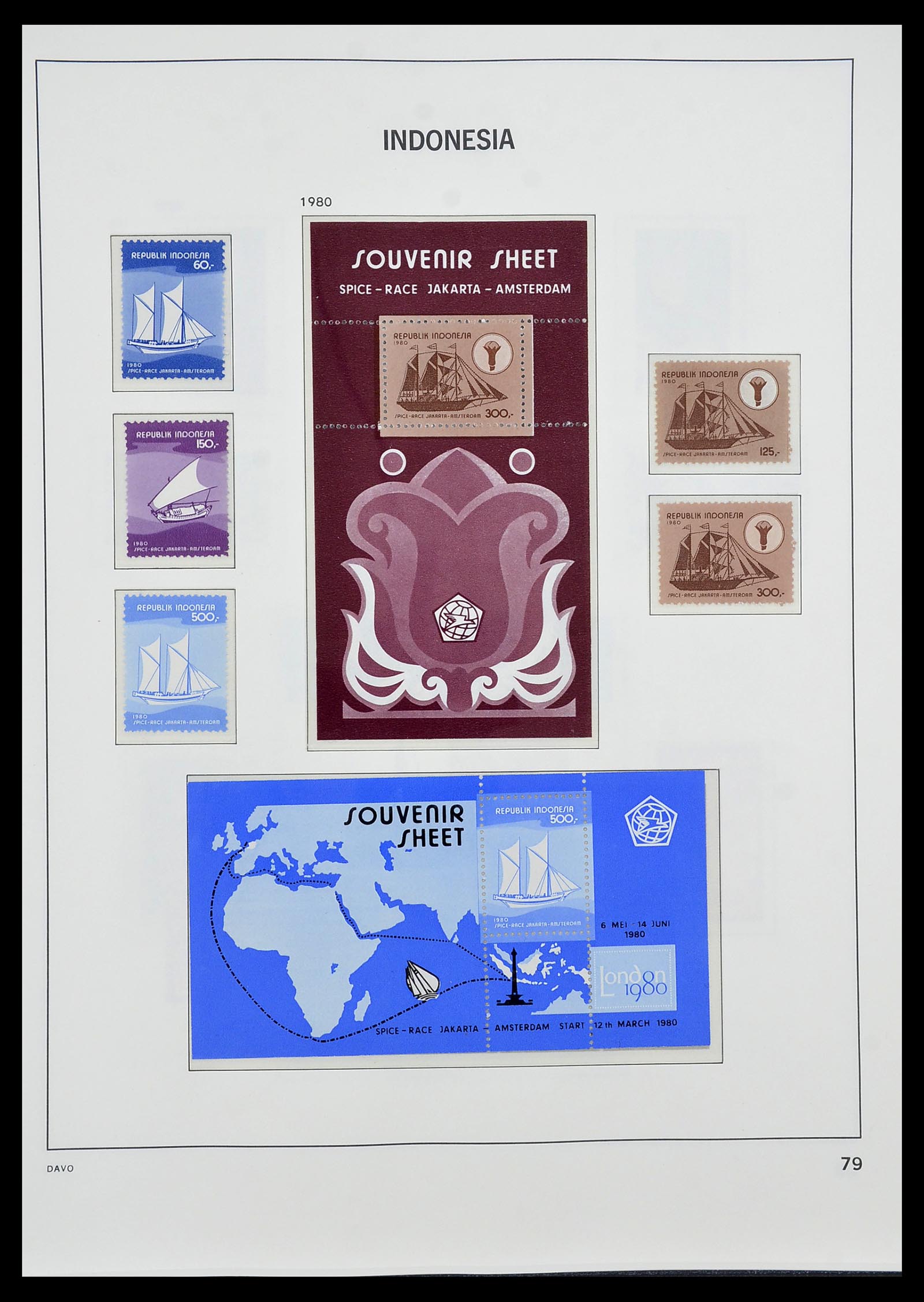 34596 090 - Stamp Collection 34596 Indonesia 1949-1991.