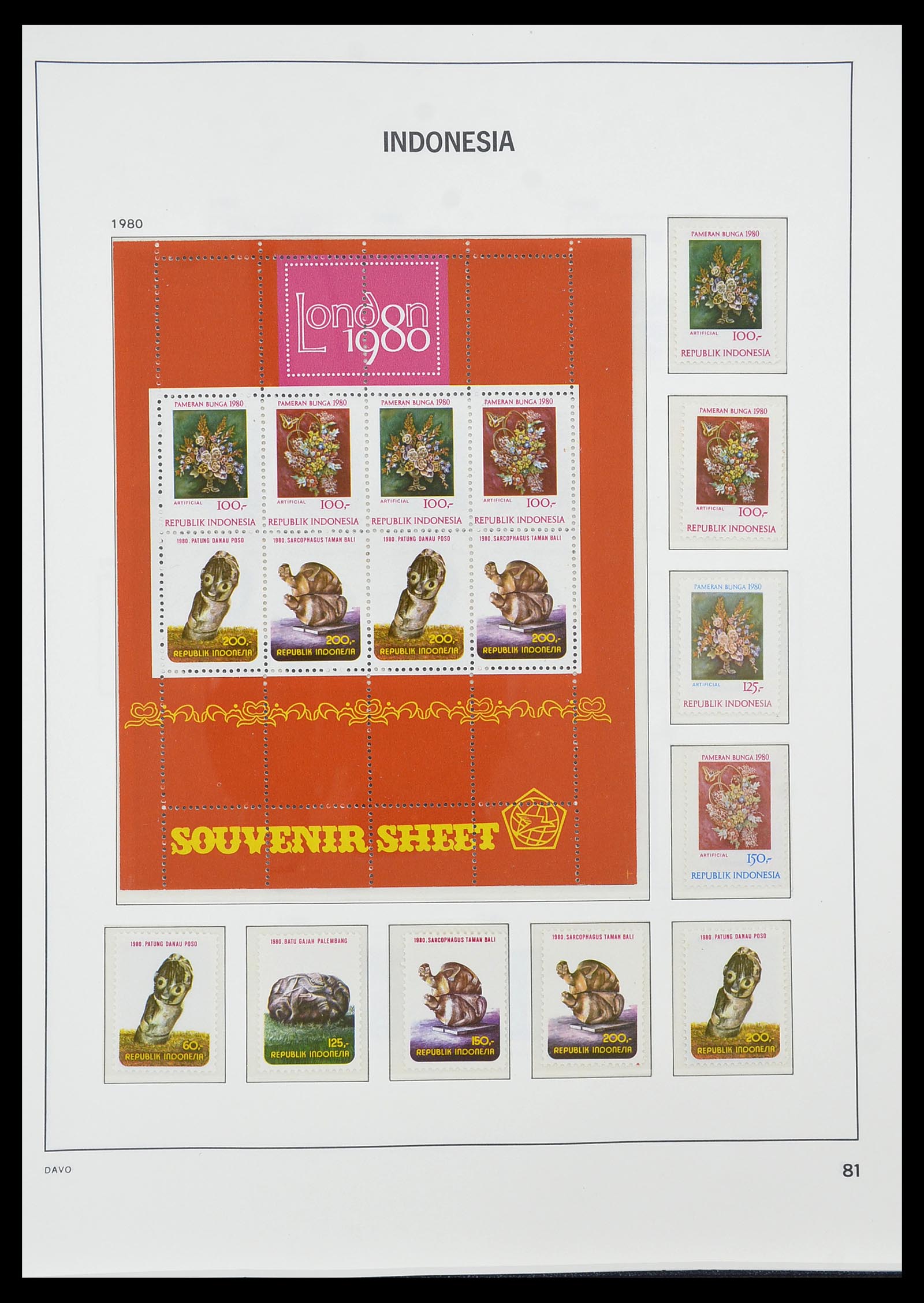 34596 092 - Postzegelverzameling 34596 Indonesië 1949-1991.