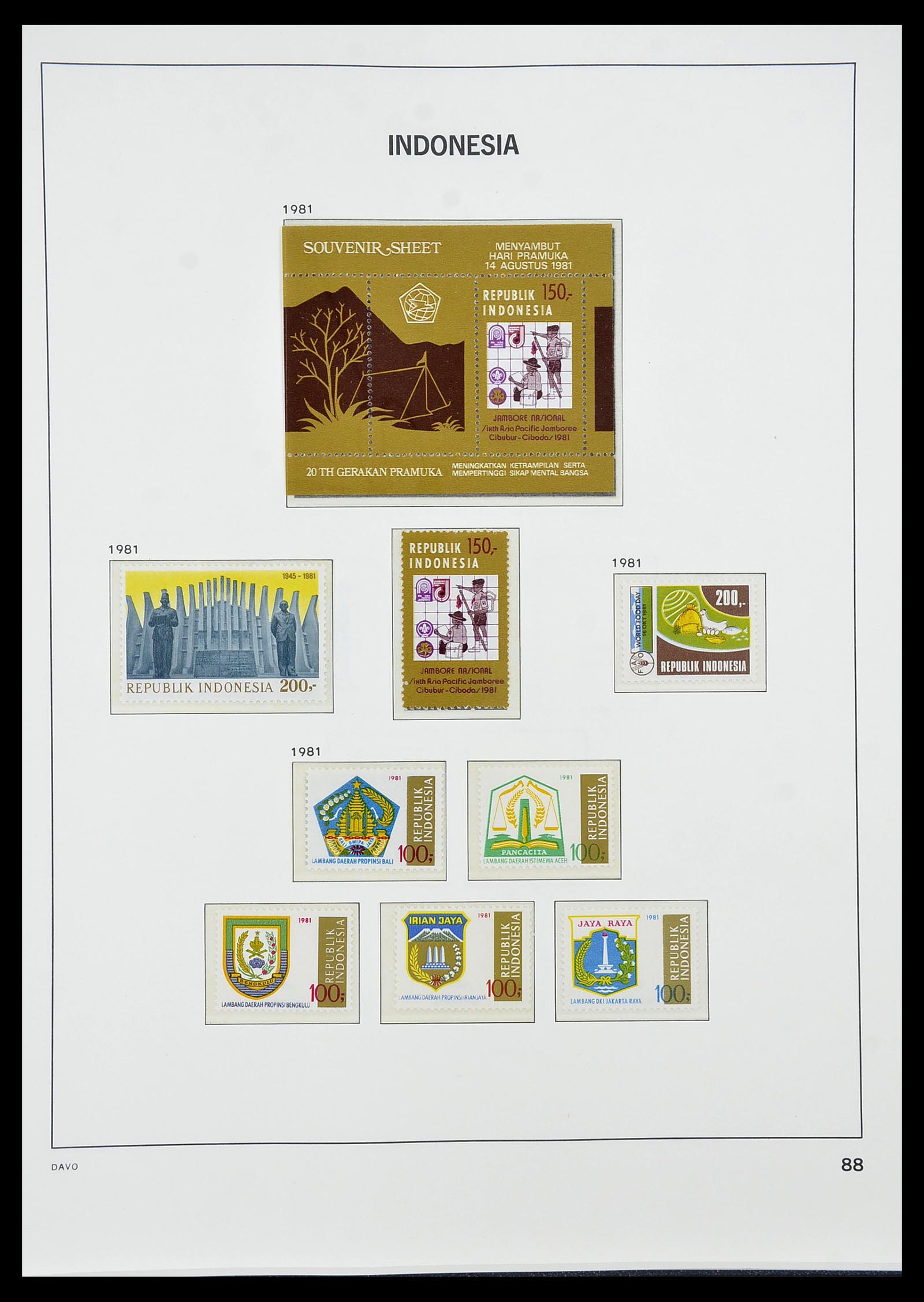 34596 099 - Postzegelverzameling 34596 Indonesië 1949-1991.