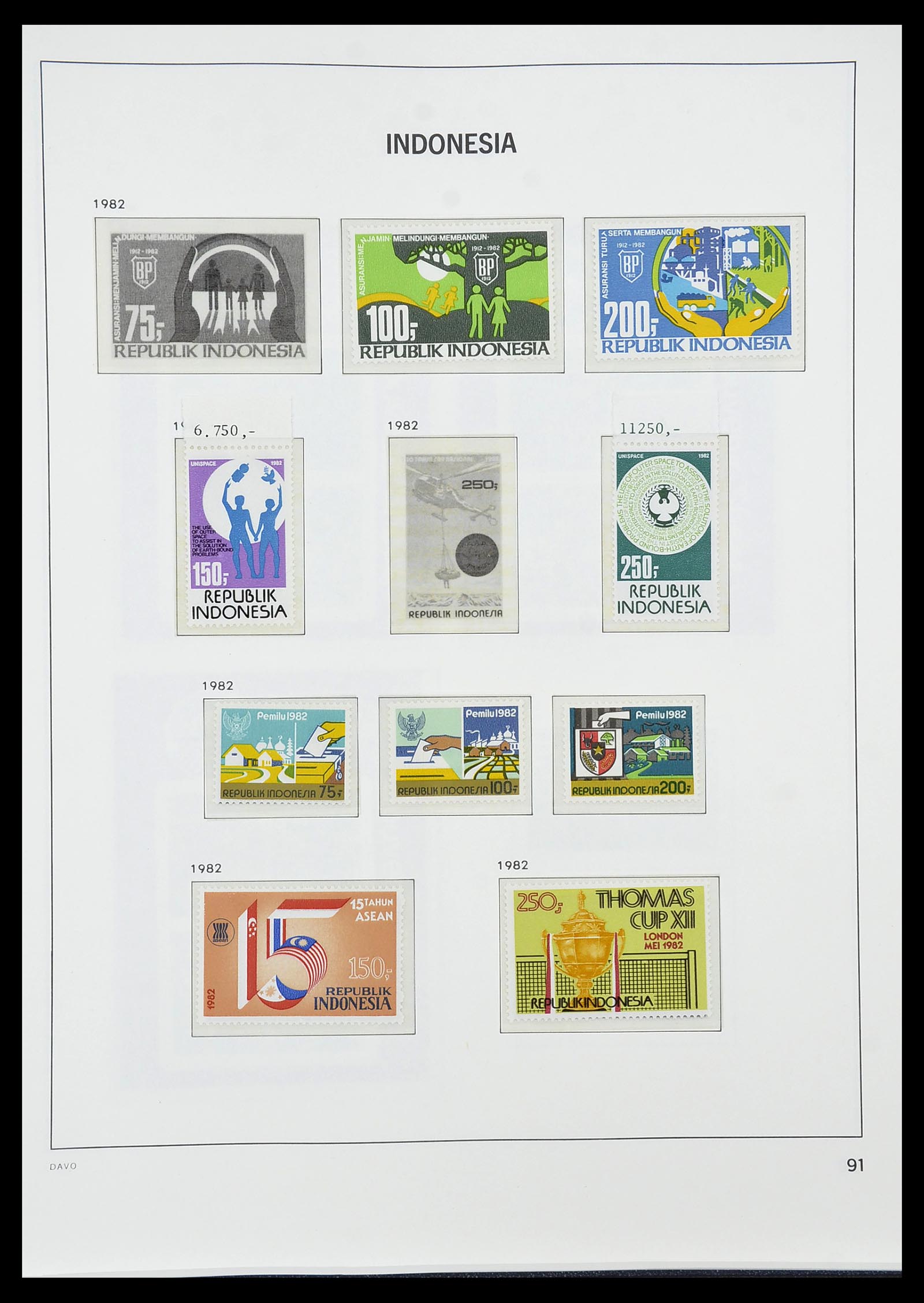 34596 102 - Stamp Collection 34596 Indonesia 1949-1991.