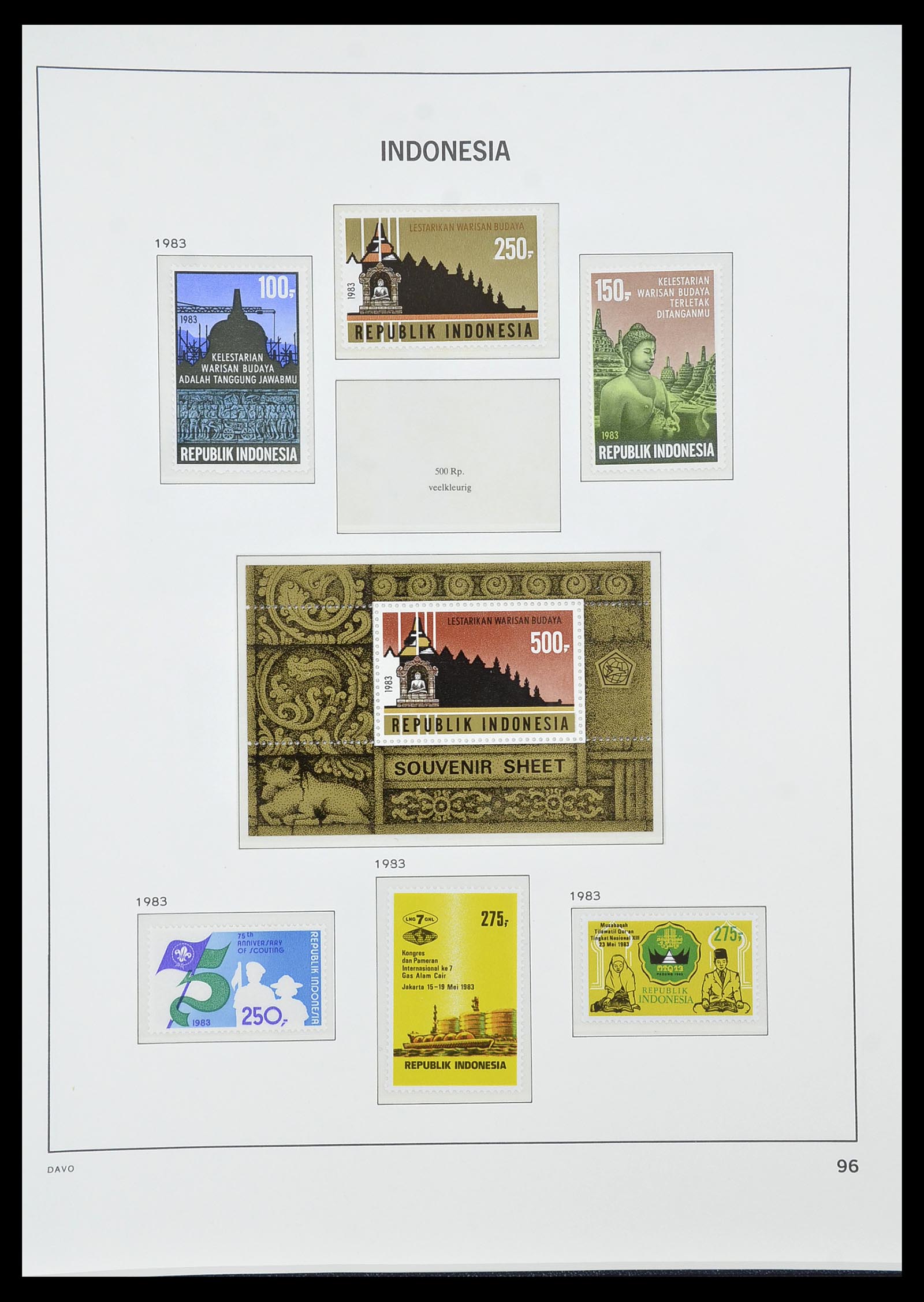 34596 107 - Stamp Collection 34596 Indonesia 1949-1991.