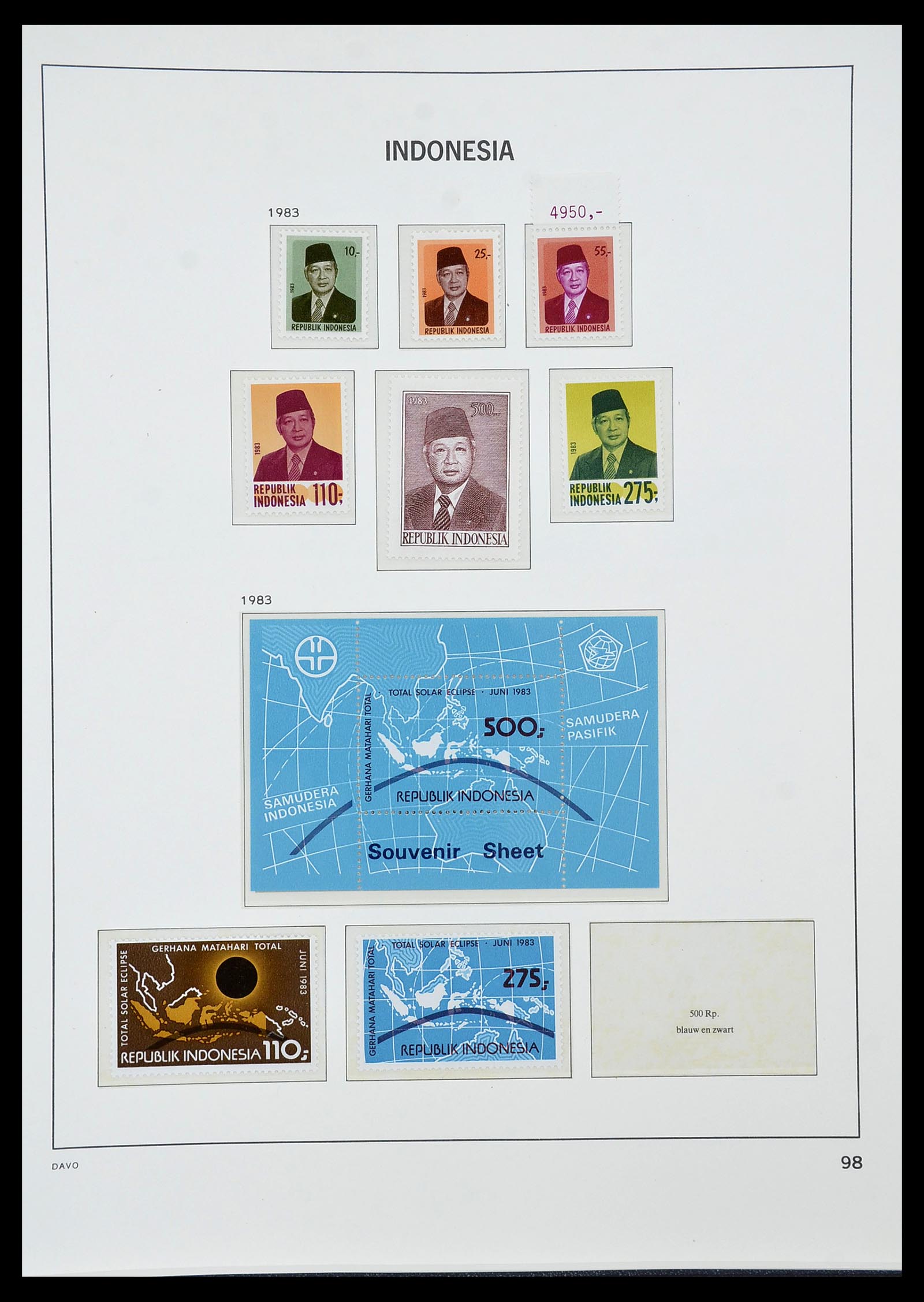34596 109 - Postzegelverzameling 34596 Indonesië 1949-1991.