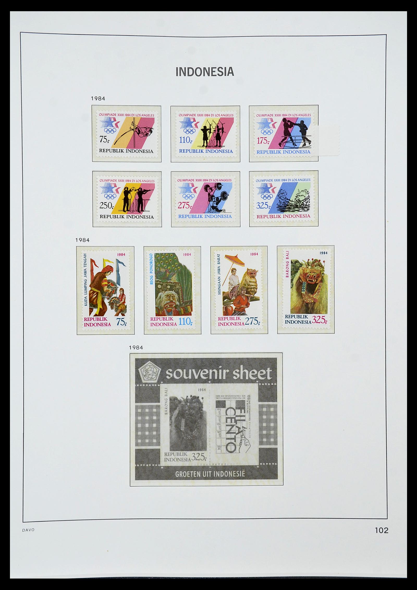34596 113 - Postzegelverzameling 34596 Indonesië 1949-1991.