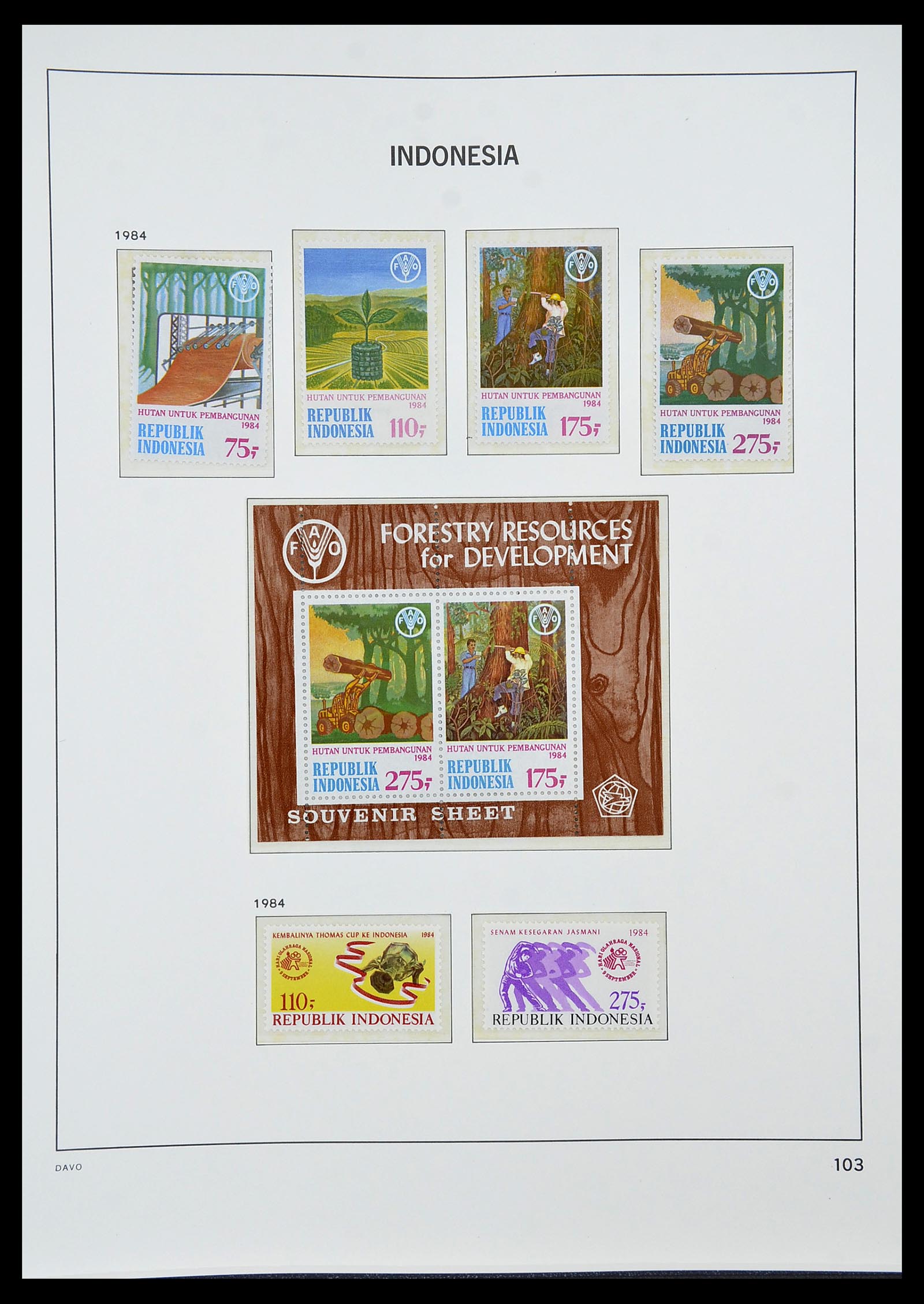 34596 114 - Postzegelverzameling 34596 Indonesië 1949-1991.