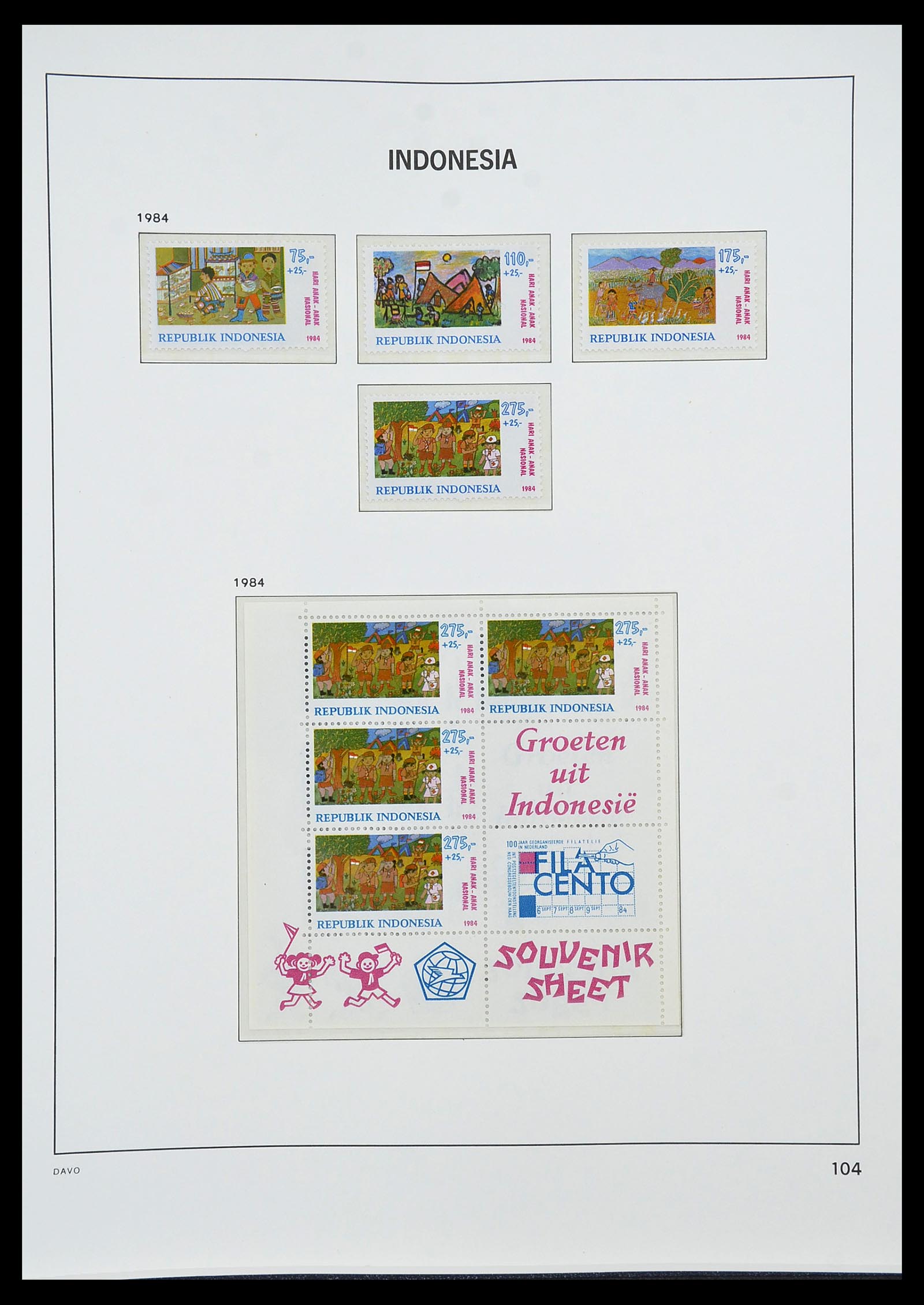 34596 115 - Postzegelverzameling 34596 Indonesië 1949-1991.