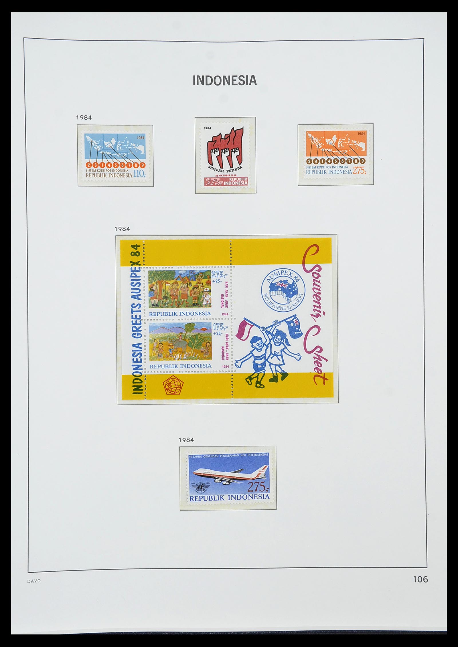 34596 117 - Postzegelverzameling 34596 Indonesië 1949-1991.