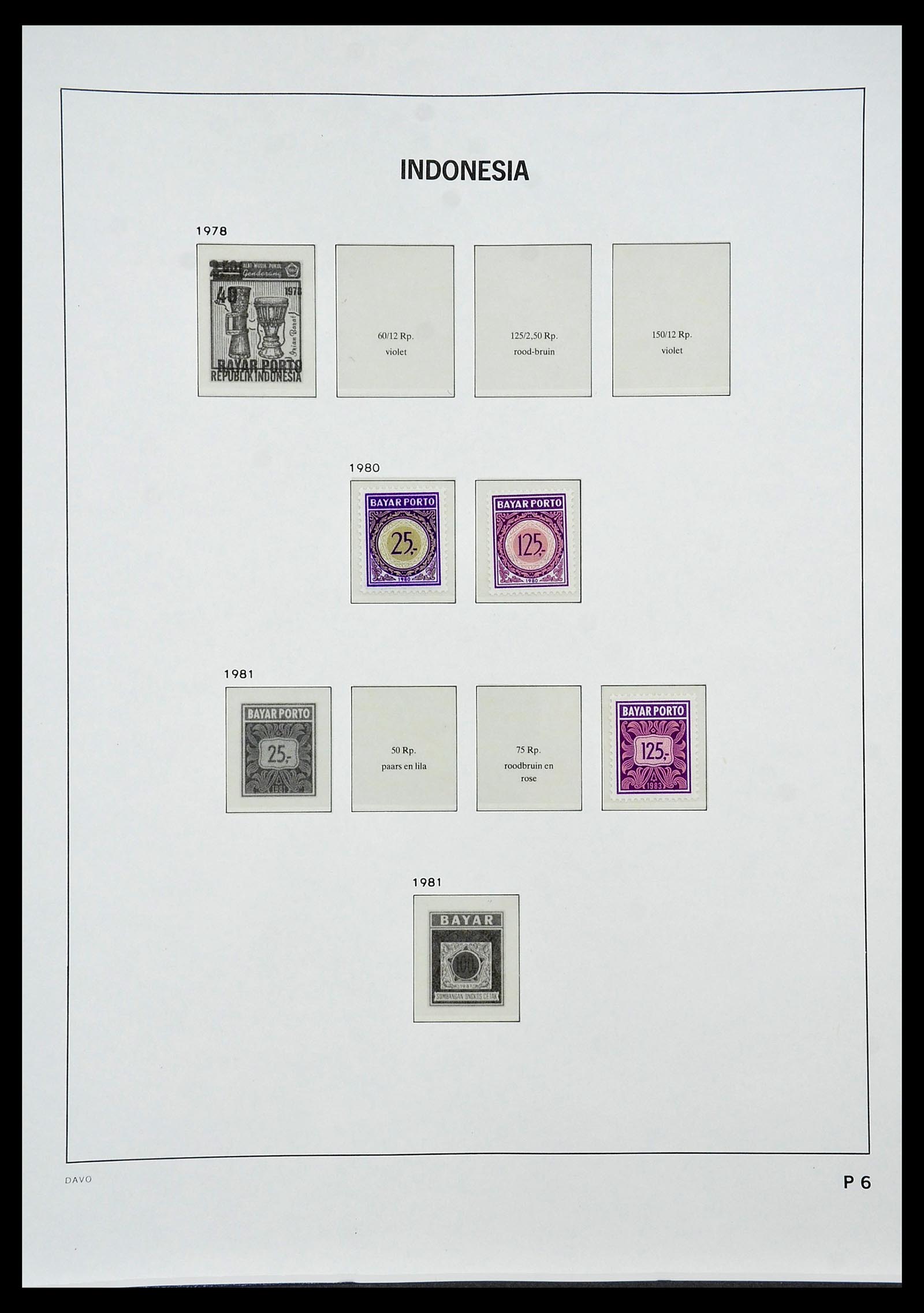 34596 121 - Postzegelverzameling 34596 Indonesië 1949-1991.