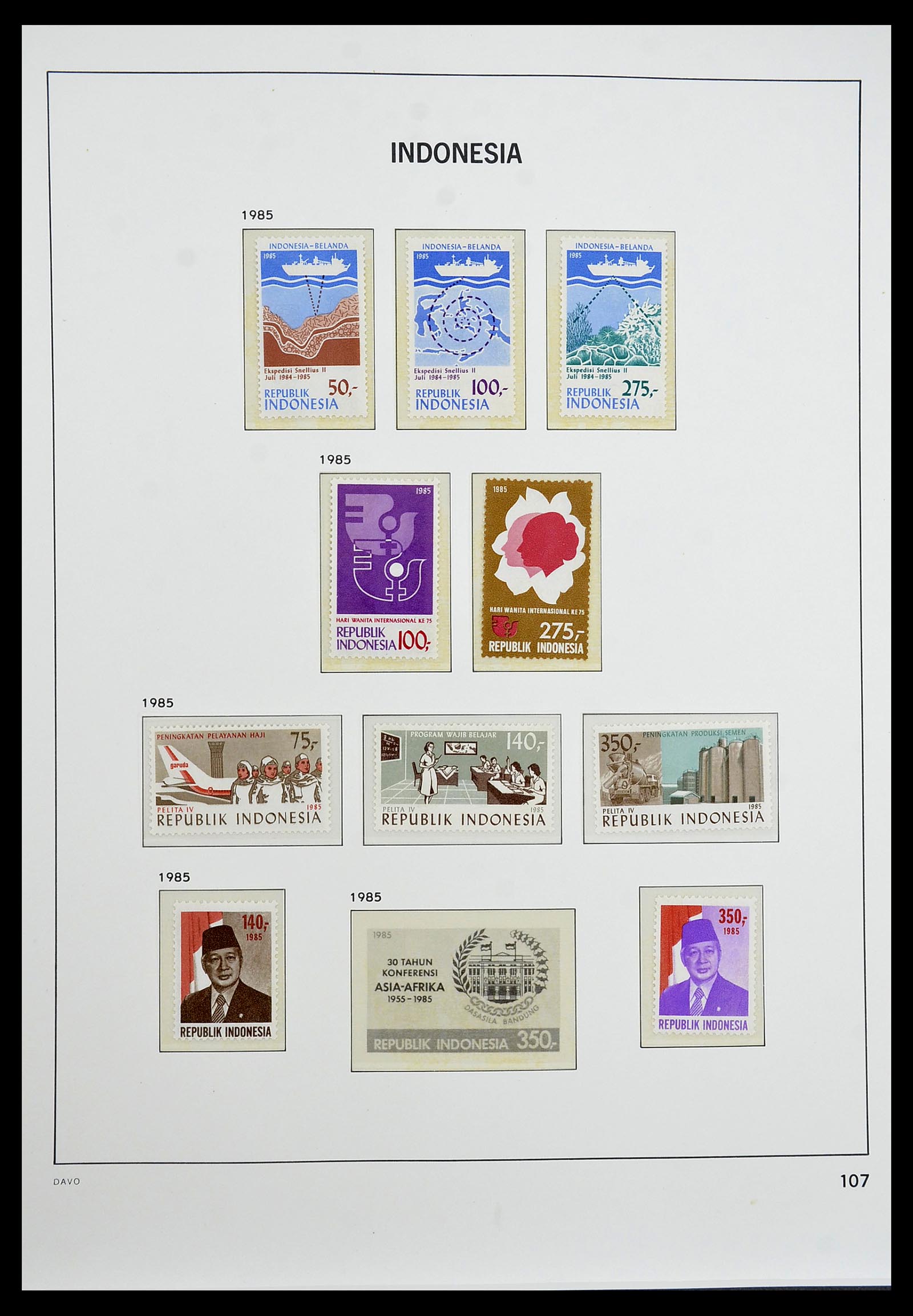 34596 122 - Stamp Collection 34596 Indonesia 1949-1991.