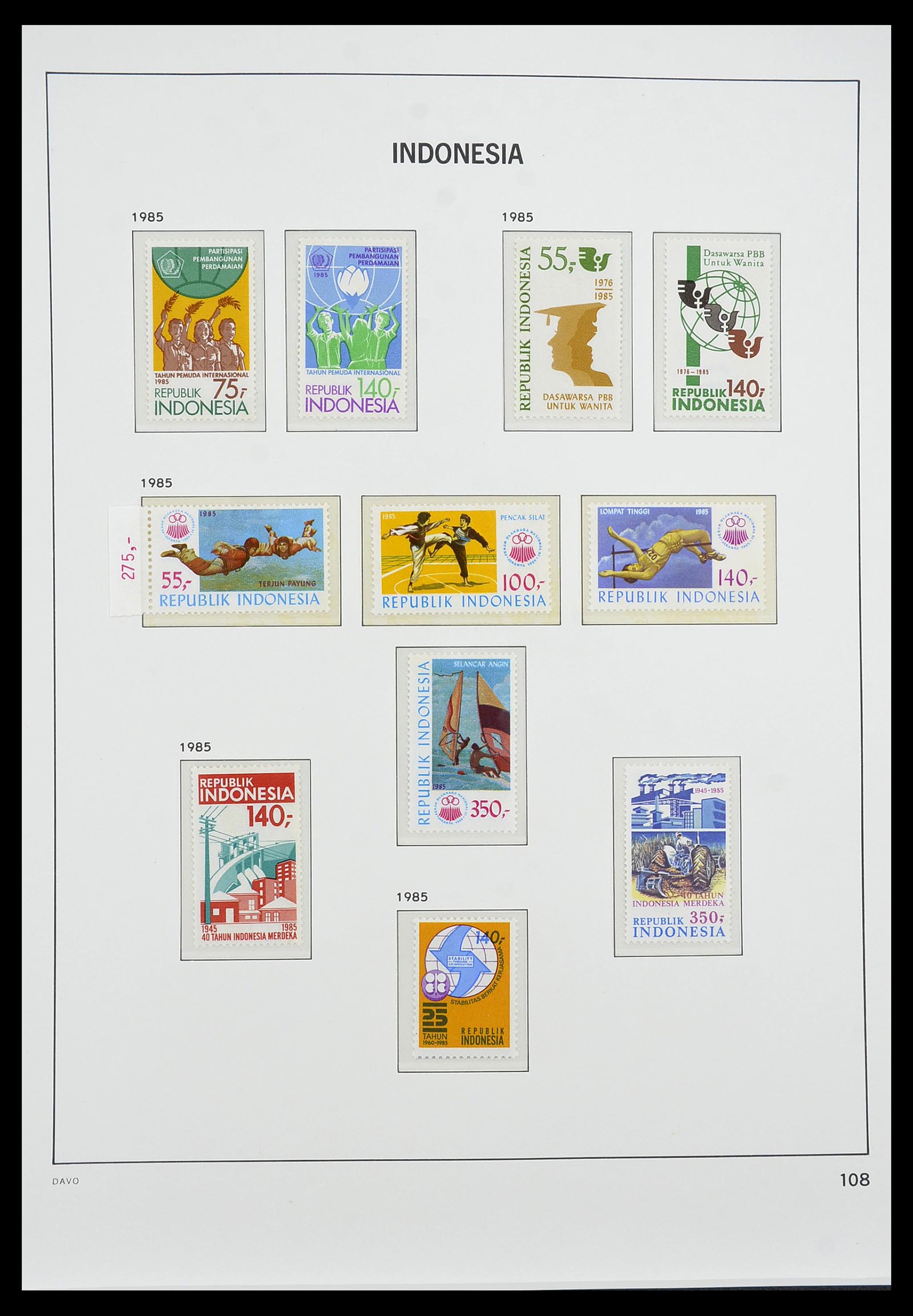 34596 123 - Postzegelverzameling 34596 Indonesië 1949-1991.
