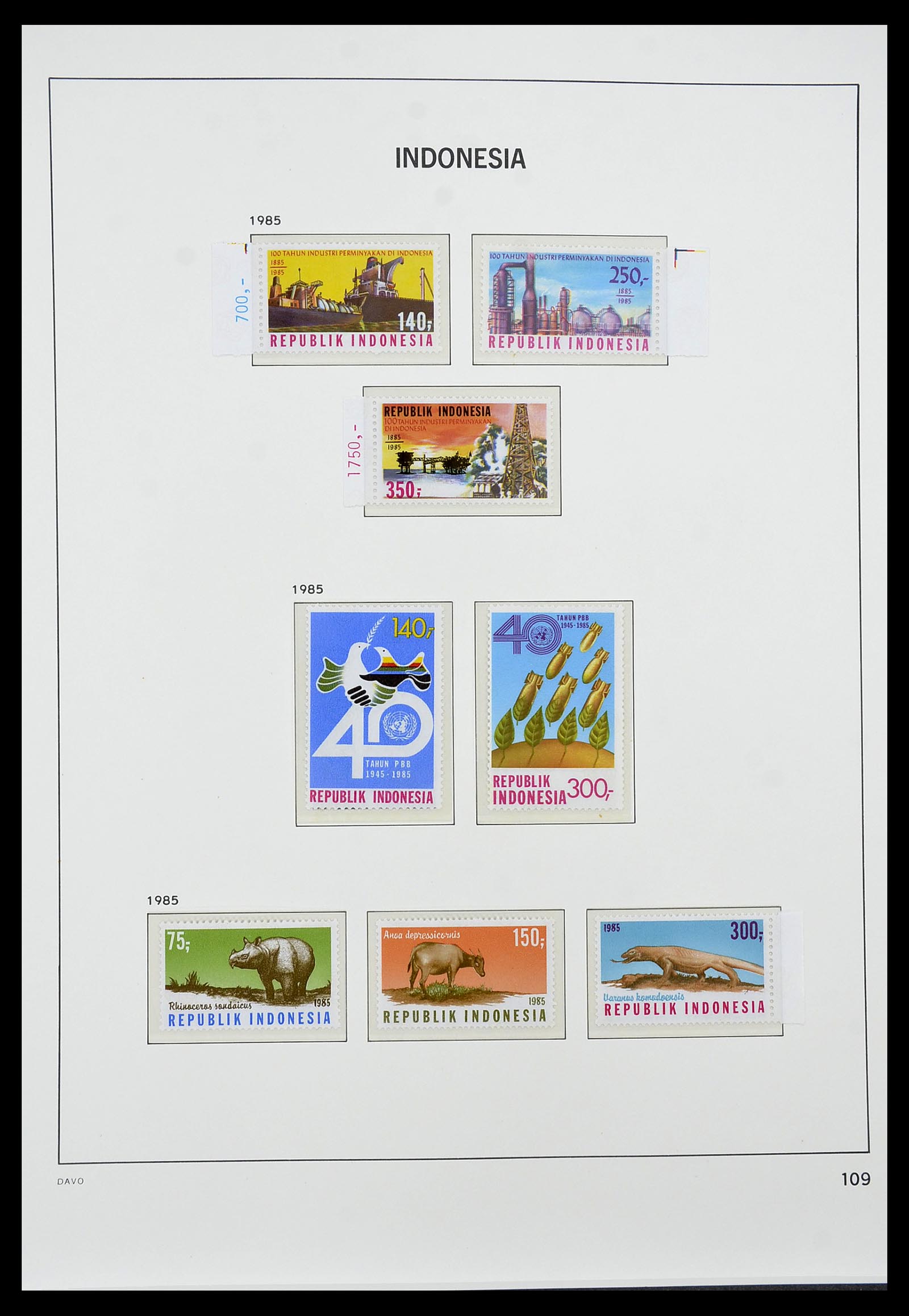 34596 124 - Stamp Collection 34596 Indonesia 1949-1991.