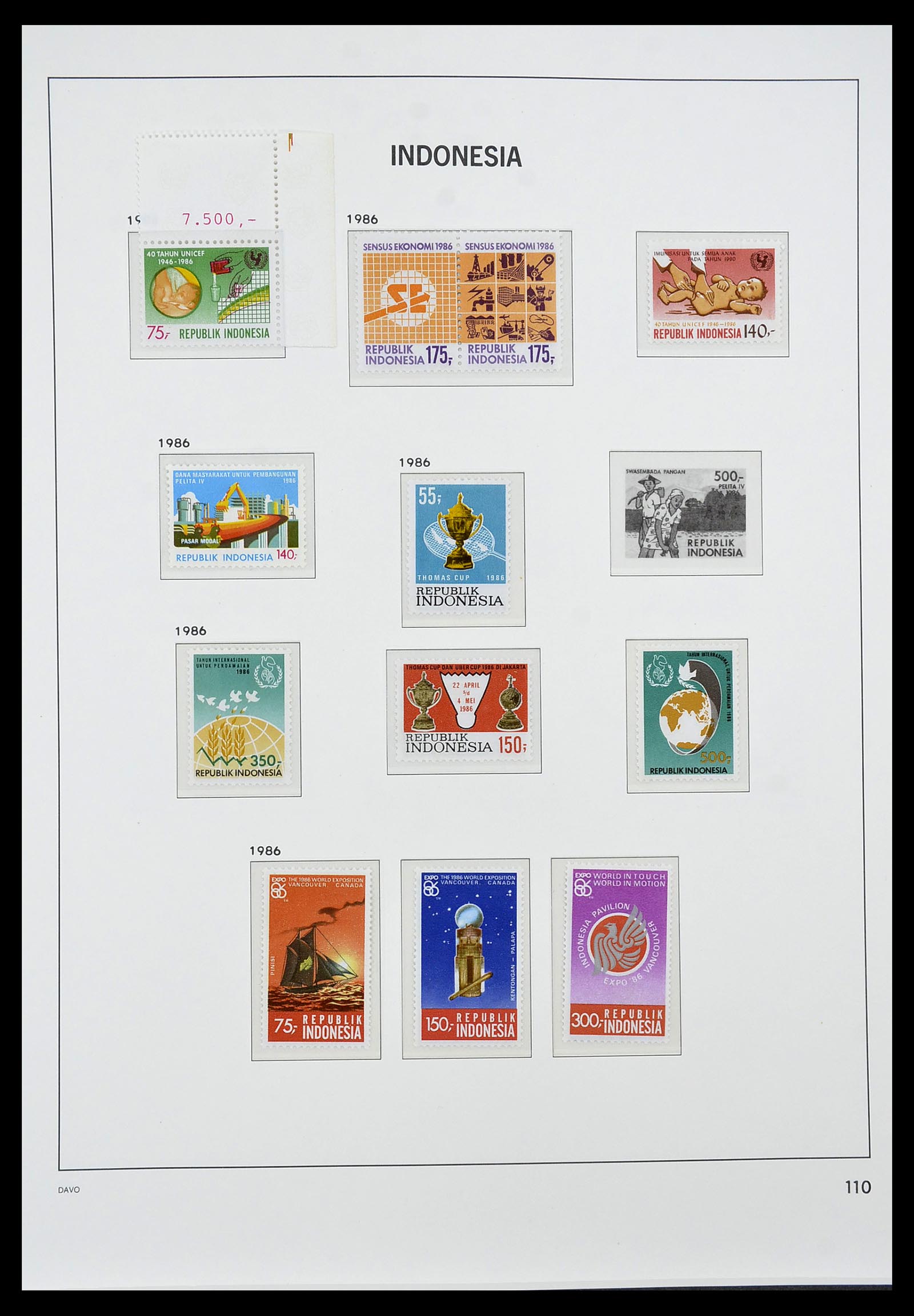 34596 125 - Stamp Collection 34596 Indonesia 1949-1991.